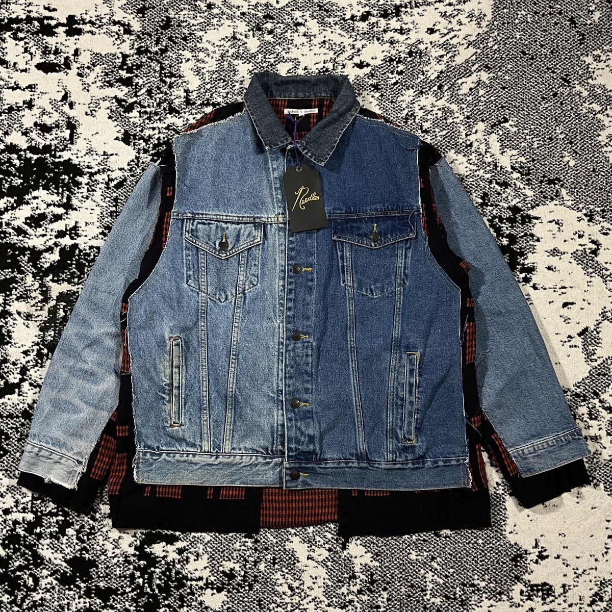 Japanese Brand × Needles NEEDLES JEANS JACKET / COVERED JACKET Size US L / EU 52-54 / 3 - 1 Thumbnail