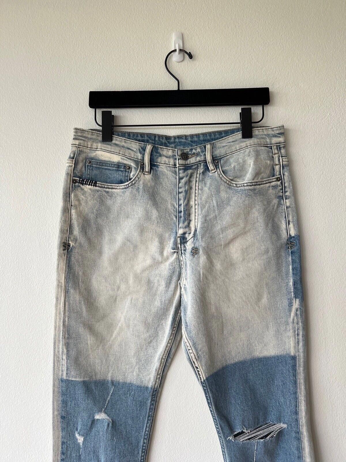 Ksubi new Ksubi mens denim jean wolfgang 32 2 tone blue patch rip Size US 32 / EU 48 - 2 Thumbnail