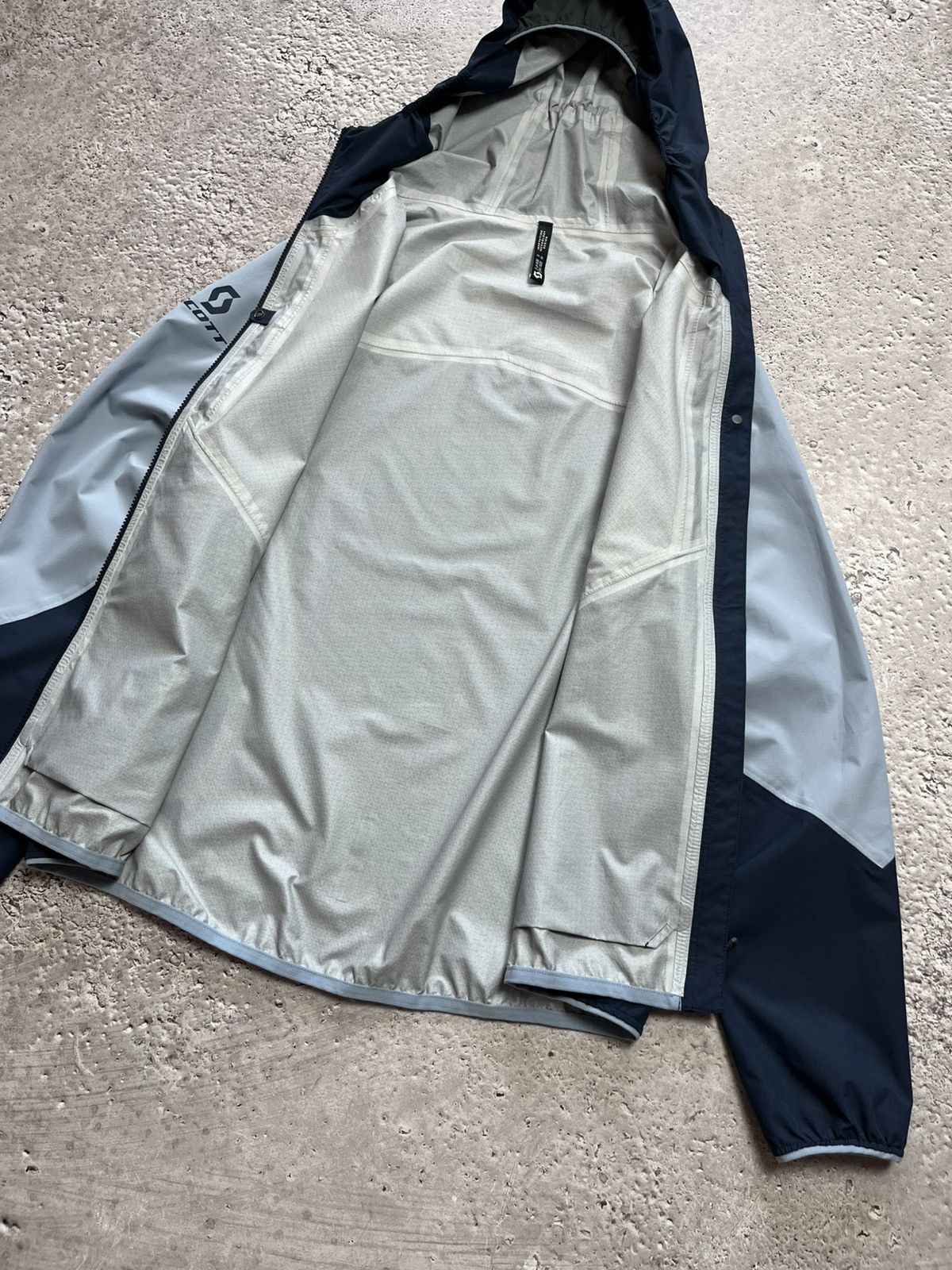 Other Scott Waterproof Shell Jacket Navy Gray M – Outdoor Hiking Size US M / EU 48-50 / 2 - 7 Thumbnail