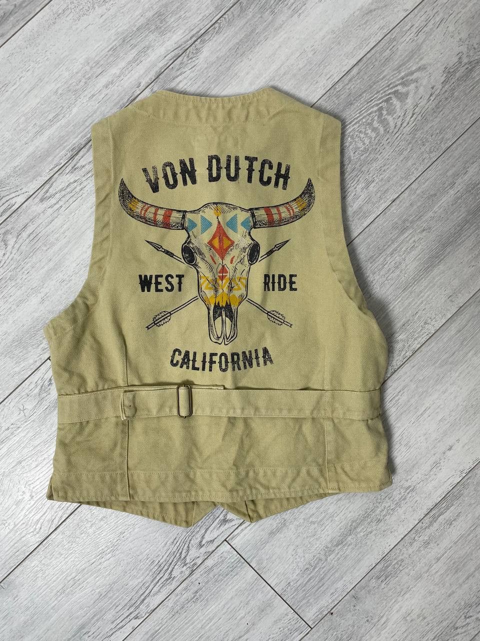 Von Dutch Von Dutch Natural Vintage Cotton Vest Size US S / EU 44-46 / 1 - 1 Thumbnail
