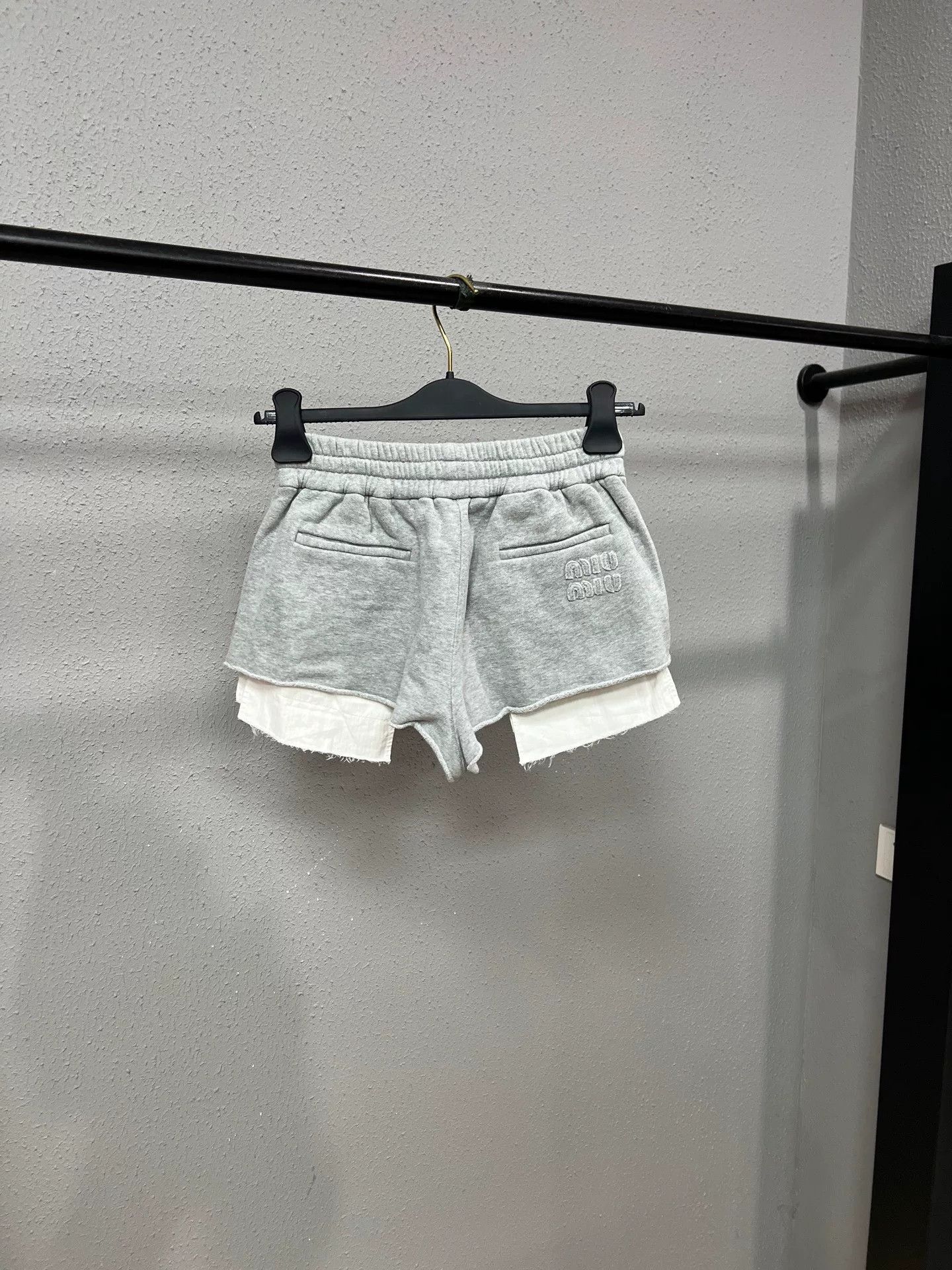 Miu Miu Miumiu Layered Shorts in Gray Color Size 38" / US 16 / IT 52 - 1 Thumbnail