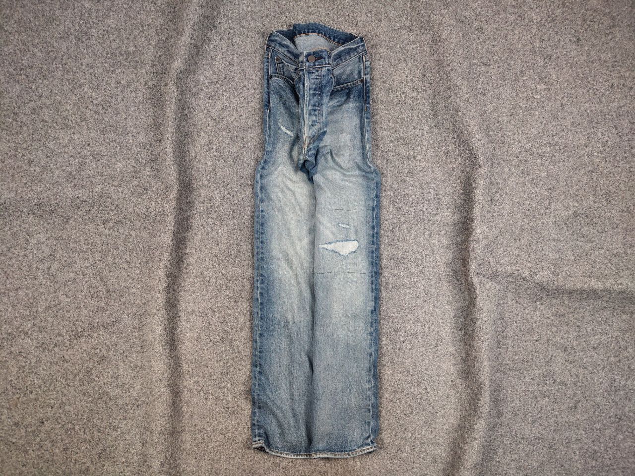 Levi's Levis 501 Patchwork Denim Distressed Jeans Vintage Style Size US 34 / EU 50 - 1 Thumbnail