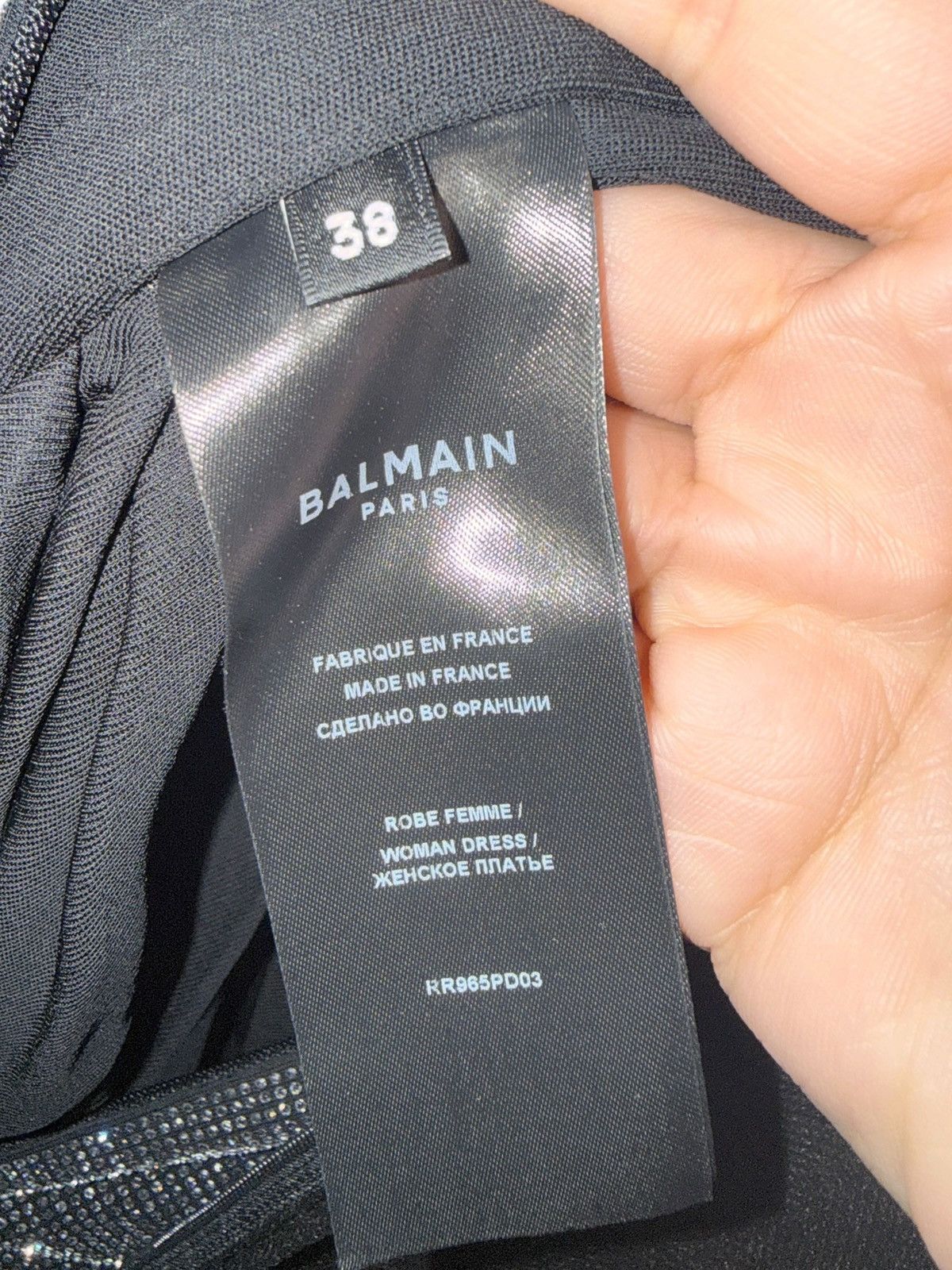 Balmain Balmain Pagoda One-Shoulder Gown - Black, FW25/SS26 Size M / US 6-8 / IT 42-44 - 4 Thumbnail