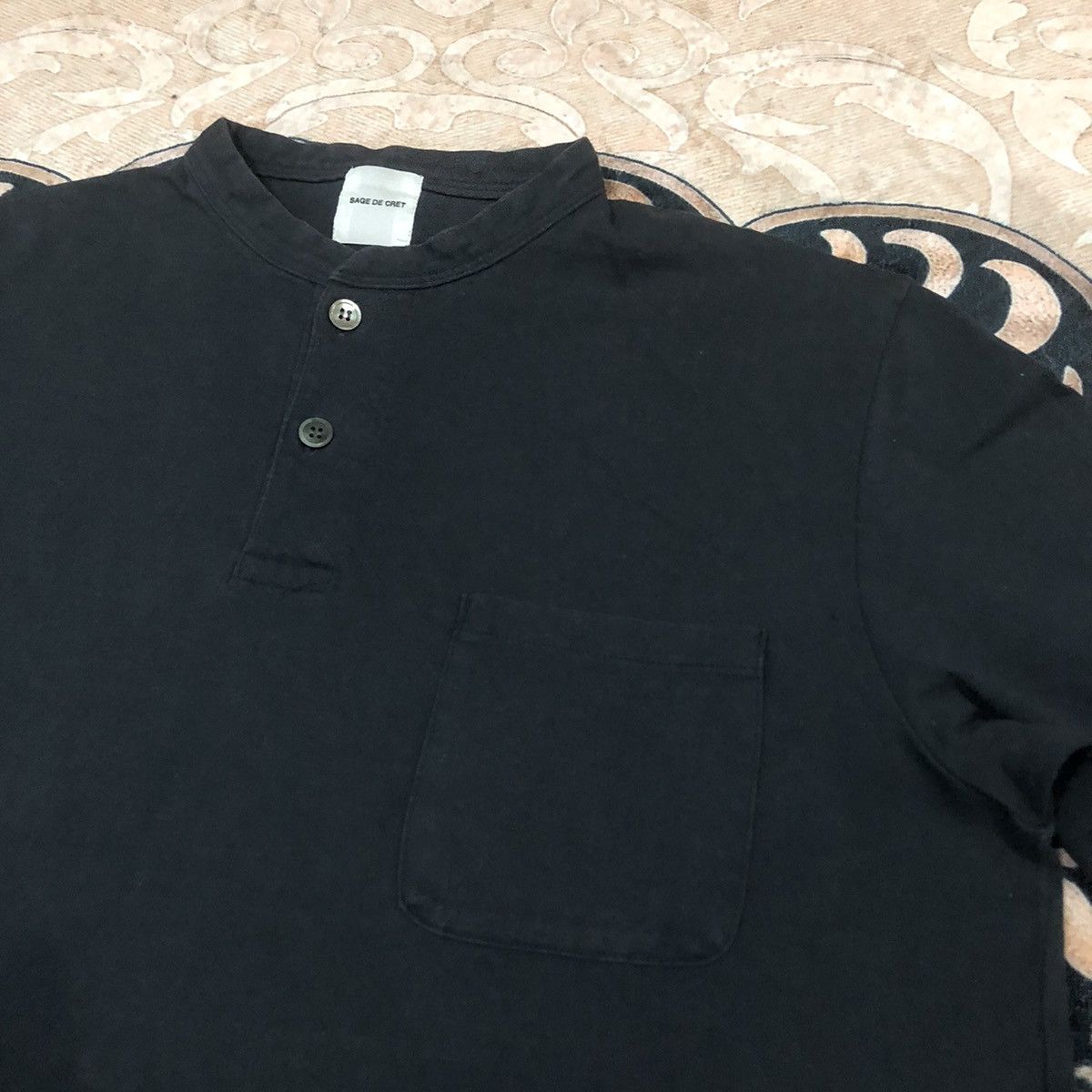 Japanese Brand × Sage De Cret Rare Distressed Sage De Cret Japan 3/4 Henley Tees Size US S / EU 44-46 / 1 - 5 Thumbnail