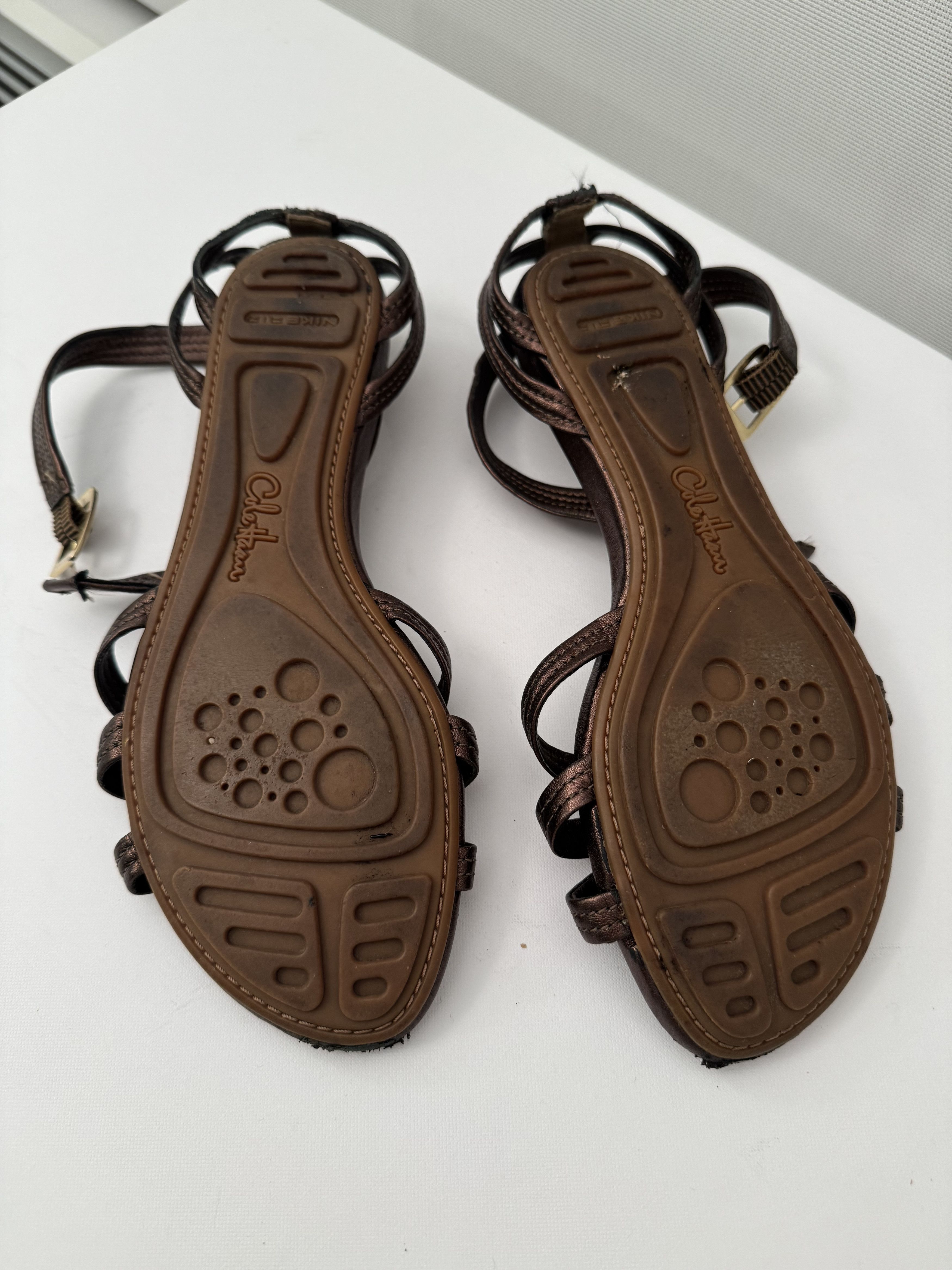 Cole Haan Bronze Braided Sandals Size US 7 / IT 37 - 4 Thumbnail