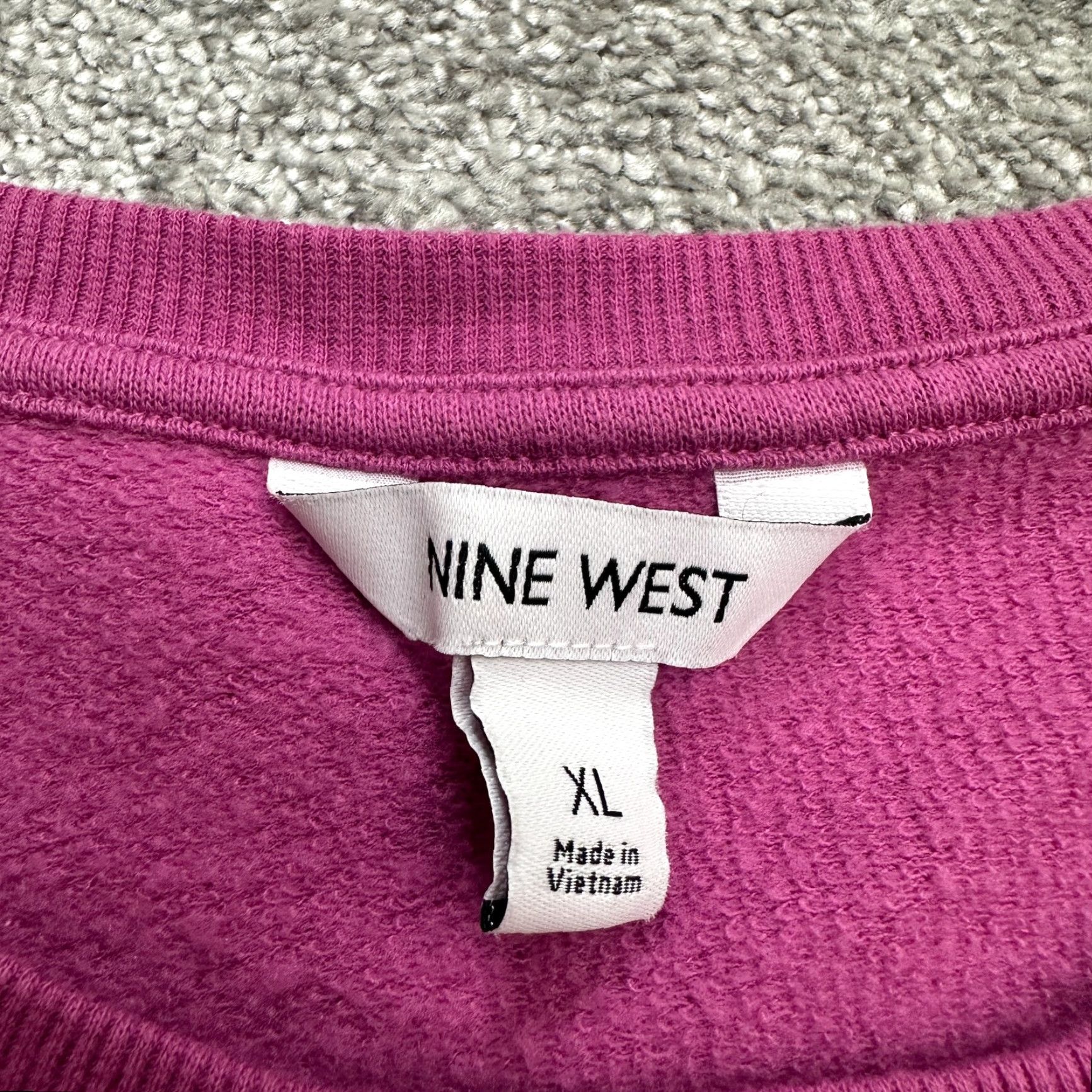 Nine West Nine West Sweatshirt Shirt Womens XL Pink Three Quarter Sleeve Crew Neck Fleece Pullover Casual Size XL / US 12-14 / IT 48-50 - 4 Thumbnail