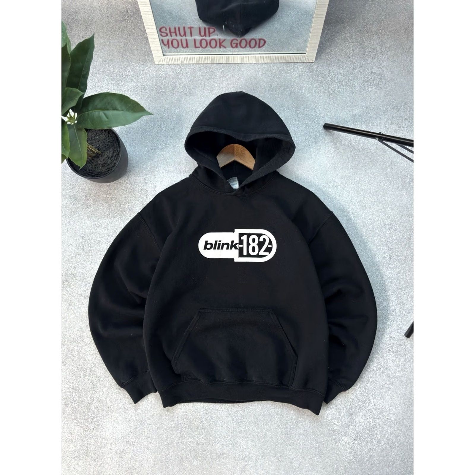 Gildan VINTAGE Blink-182 Gildan Black Punk Rock Hoodie Men M Size US M / EU 48-50 / 2 - 2 Thumbnail