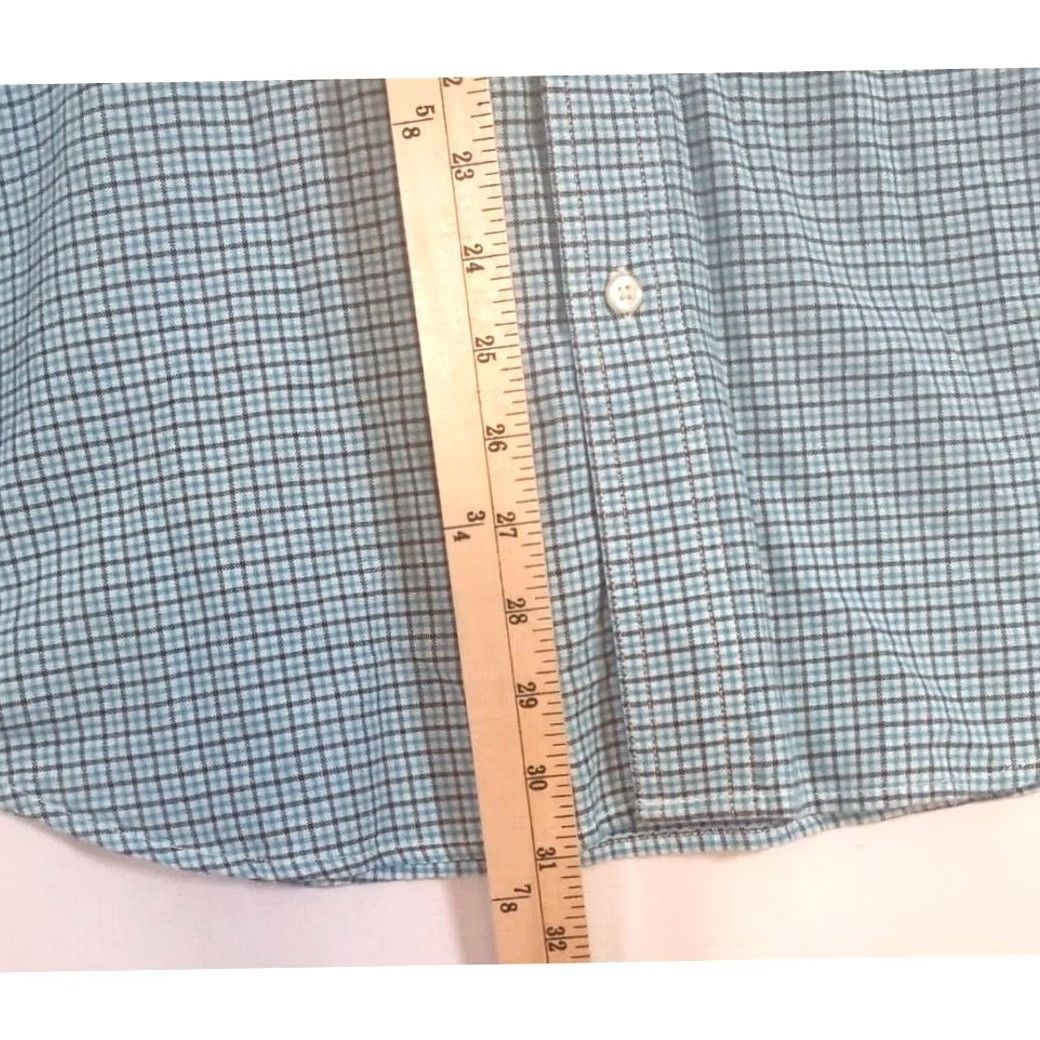 Chaps Chaps Shirt Mens Large Yellow Aqua Stretch Easy Care Button Down Pocket Two Size US L / EU 52-54 / 3 - 7 Thumbnail