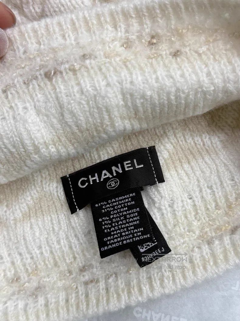 Chanel Chanel 26C new white cashmere knitted cold hat Size ONE SIZE - 4 Thumbnail