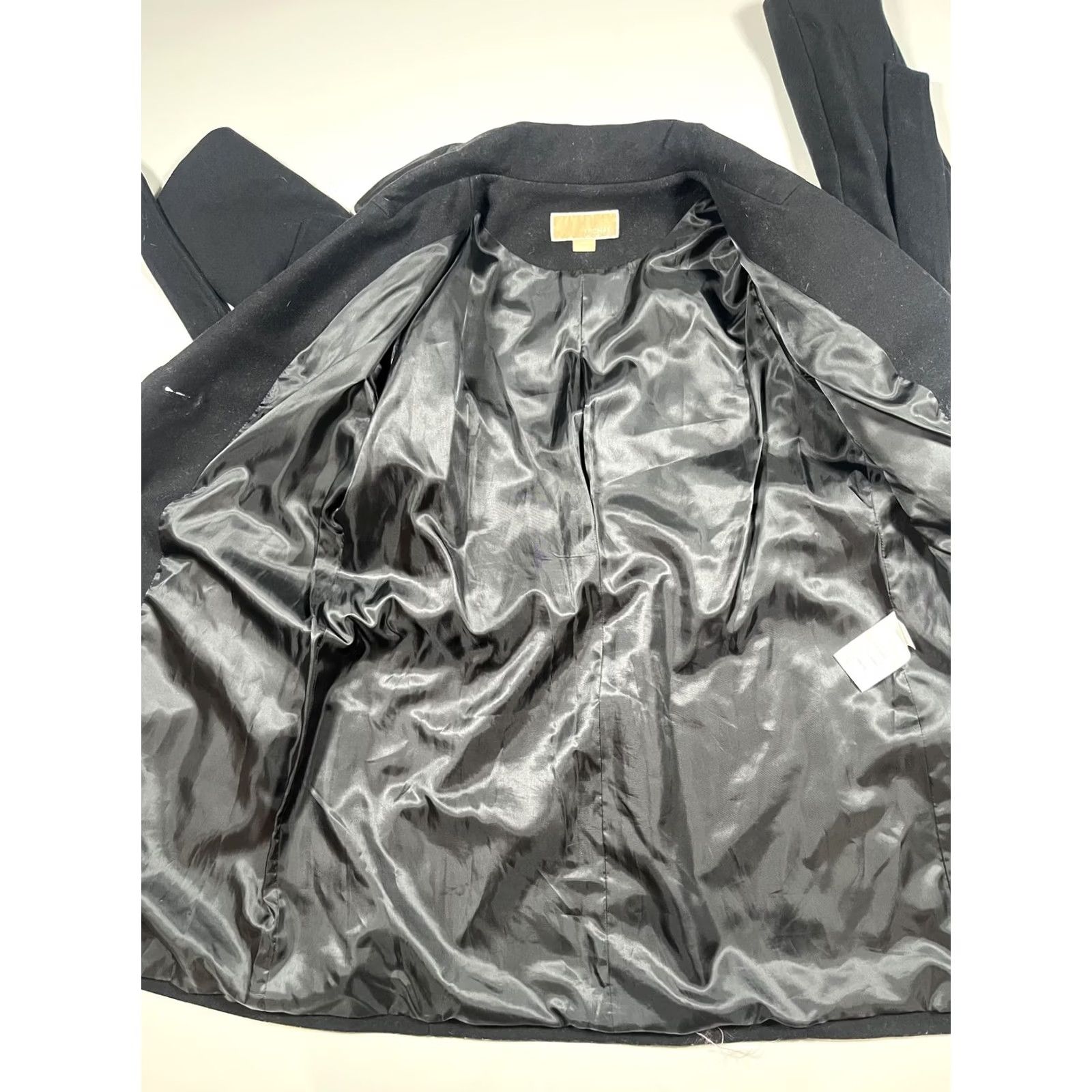 Michael Kors Michael Kors Coat Womens 12 Black Wool Blend Belted Peacoat Trench Size XL / US 12-14 / IT 48-50 - 4 Thumbnail