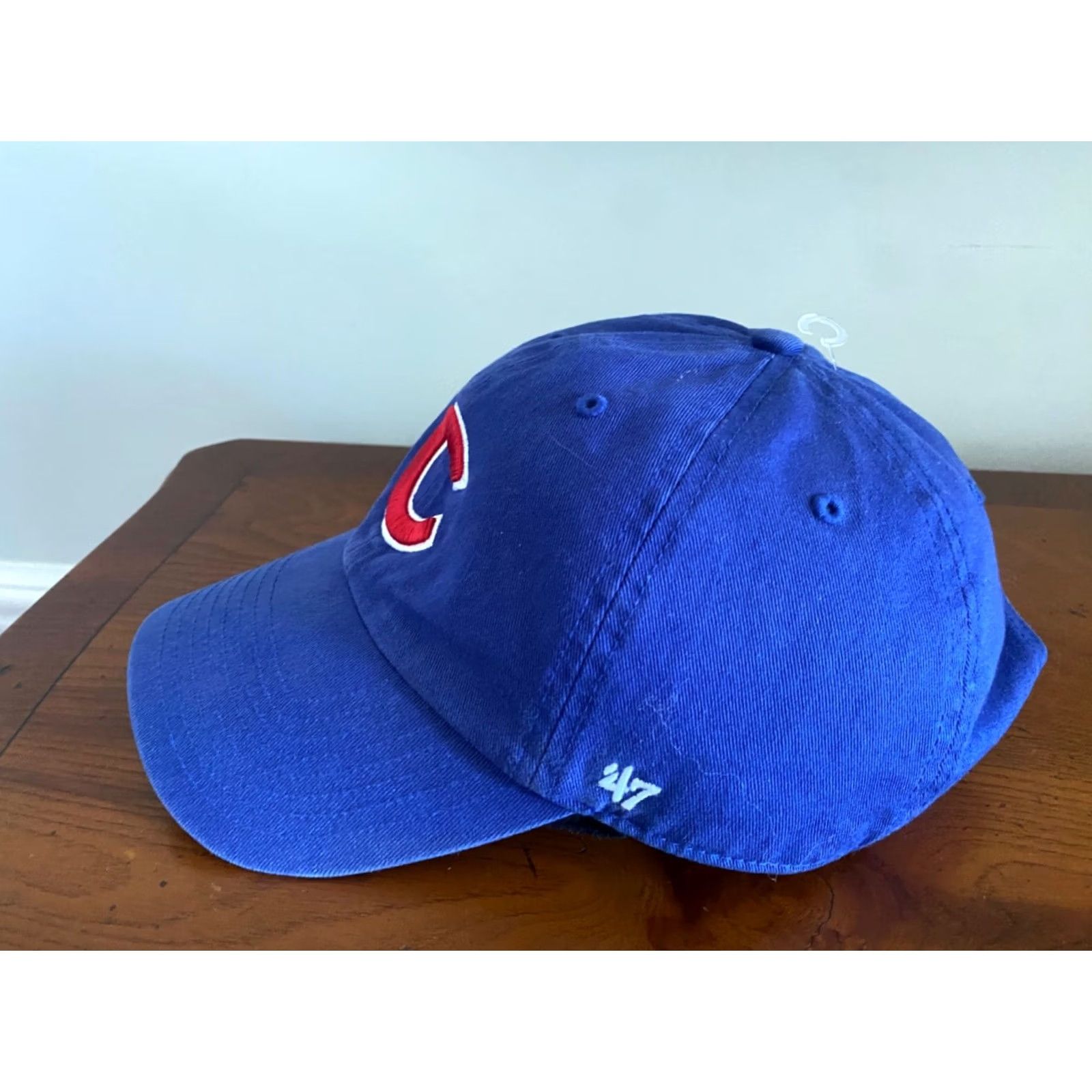 MLB Chicago Cubs Hat Baseball Cap 47 Brand Adjustable Blue MLB Mens Curveback Strapback EUC Size ONE SIZE - 2 Thumbnail