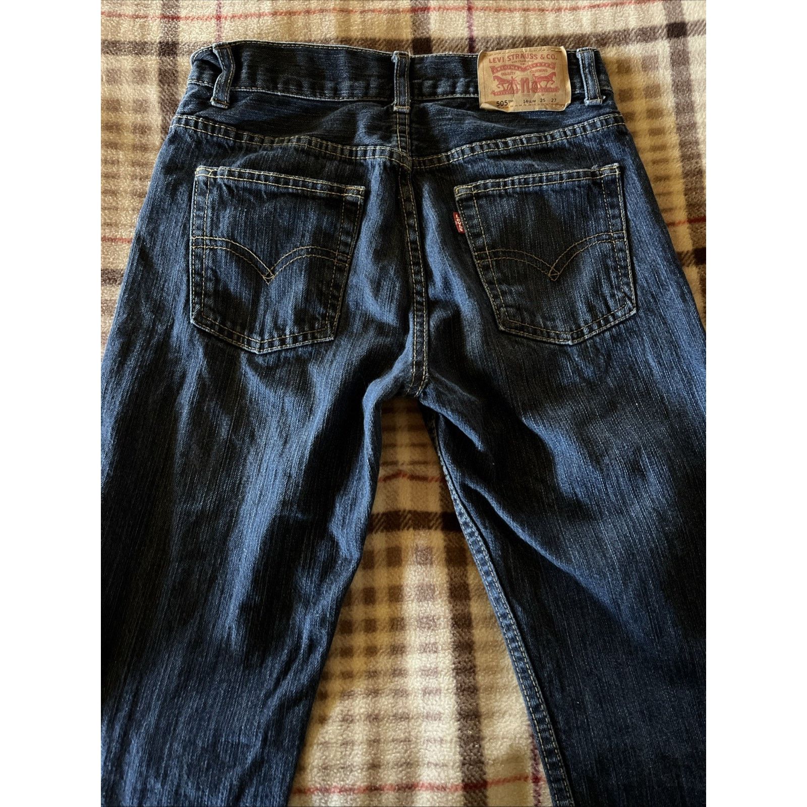 Levi's Levi's 505 Regular Straight Leg 14 Slim 26x26 Med Wash Blue Size US 26 / EU 42 - 12 Thumbnail