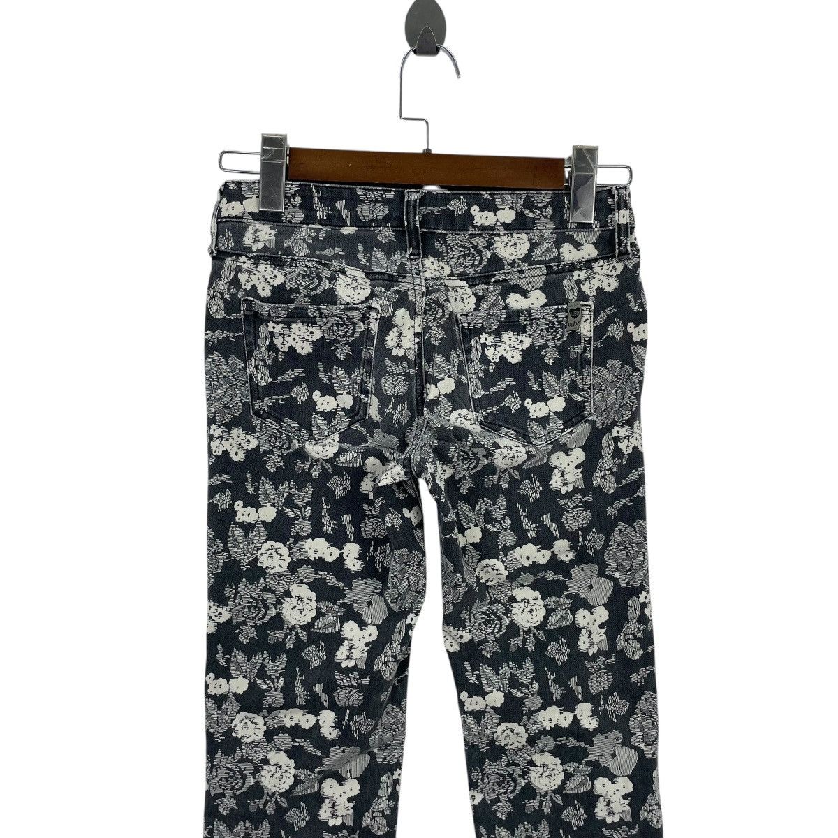 Japanese Brand Back Number Japan Floral Overprint Skinny Jeans Size US 26 / EU 42 - 7 Thumbnail