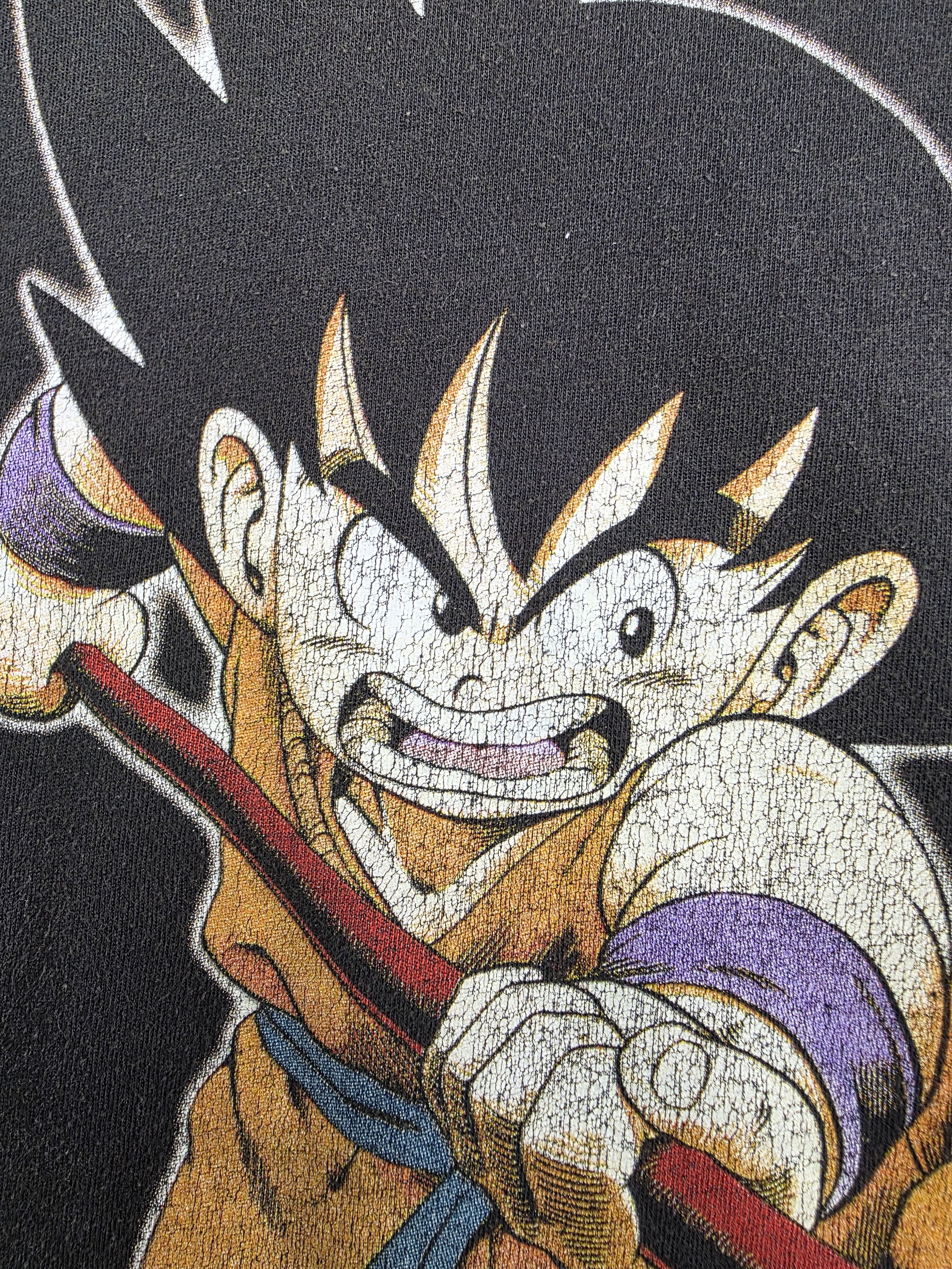 Anime 90s Dragon Ball Z Kid Goku Vintage Anime tee M 21.5" 28" Size US L / EU 52-54 / 3 - 5 Thumbnail