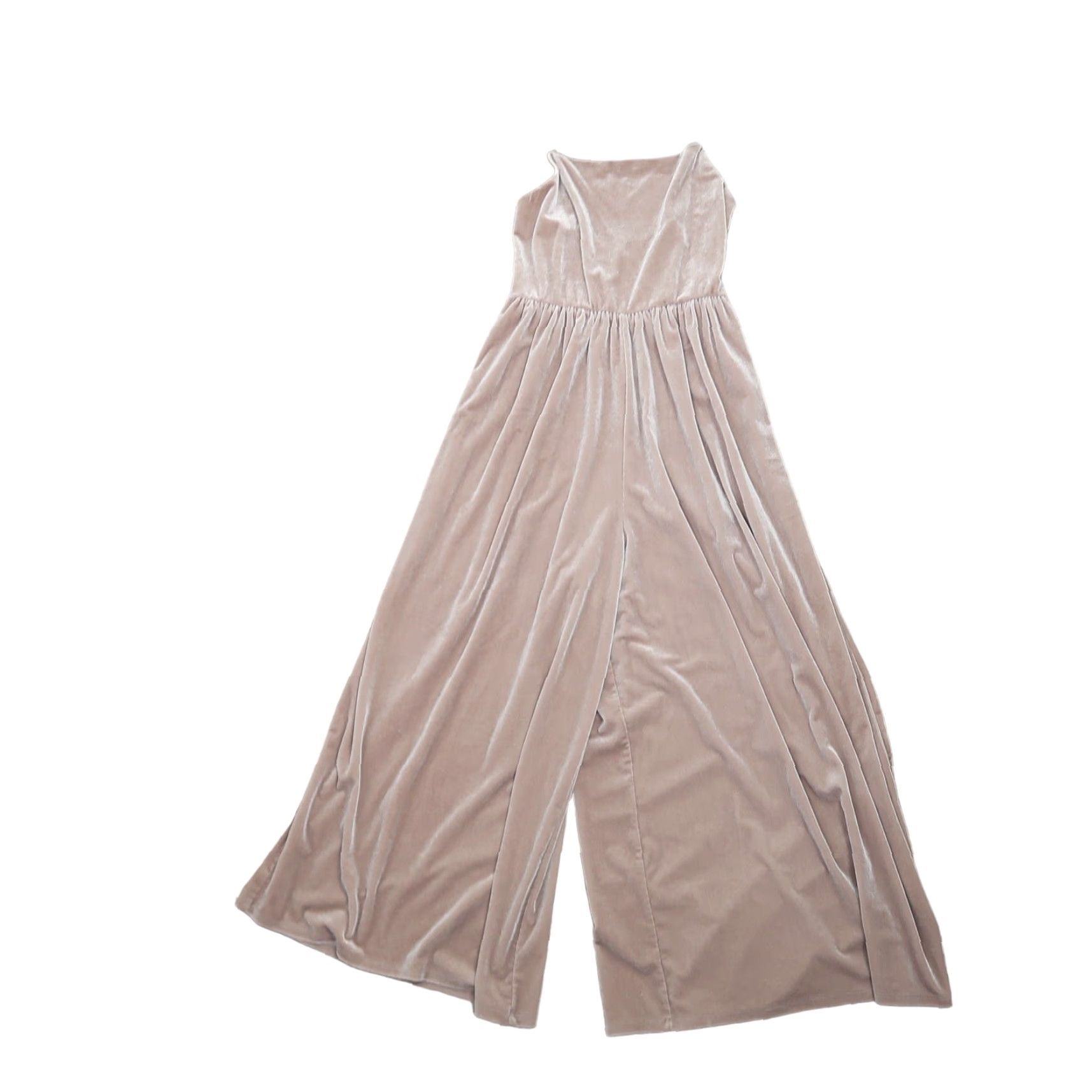 Urban Outfitters VINTAGE Urban Outfitters taupe brown velvet wide leg jumpsuit M Size 32" / US 10 / IT 46 - 5 Thumbnail