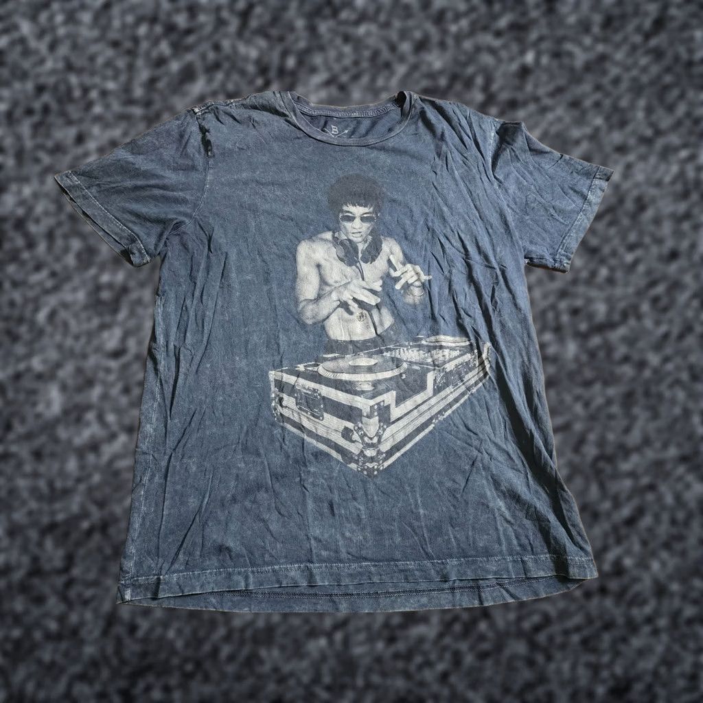 Lee Mens L Bruce Lee DJ Mineral Washed Foil T Shirt Officially Licensed Size US L / EU 52-54 / 3 - 1 Thumbnail