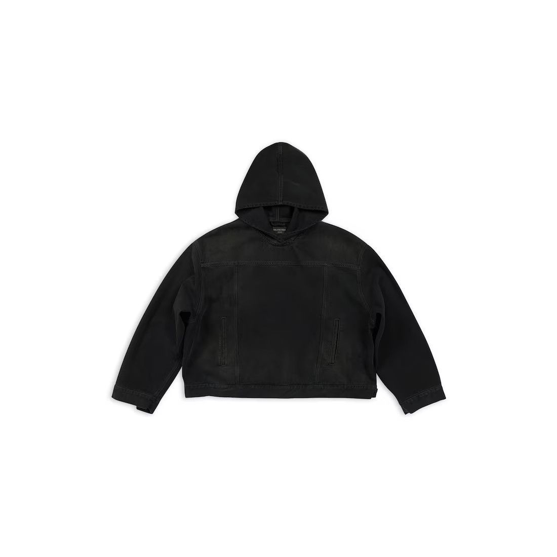 Balenciaga o1in1g1024 Pull-Over Jacket in Black Size US S / EU 44-46 / 1 - 1 Thumbnail