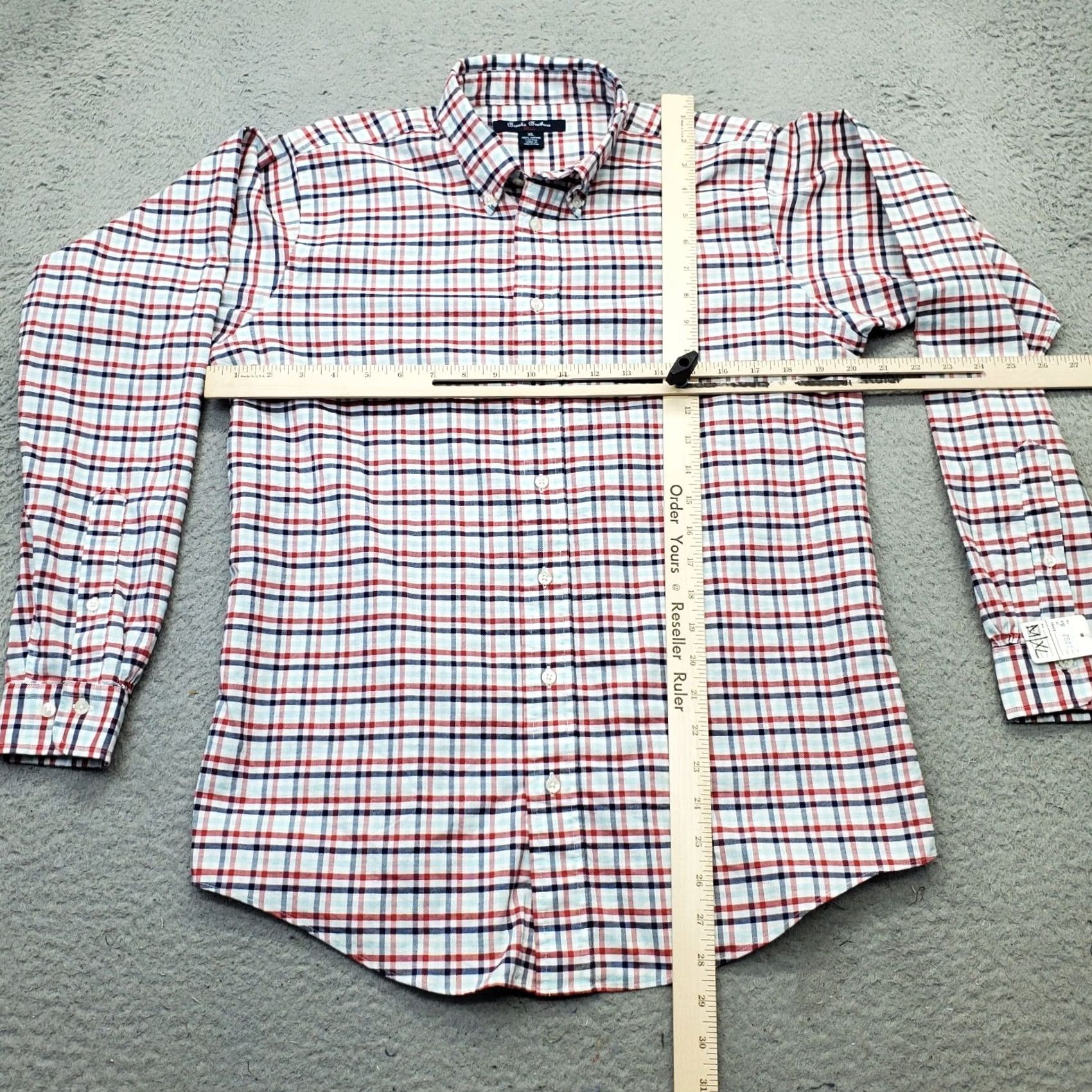 Brooks Brothers Brooks Brothers Mens XL Fleece Shirt Multi Plaid Button-Down Collared Classic Fit Size US XL / EU 56 / 4 - 3 Thumbnail