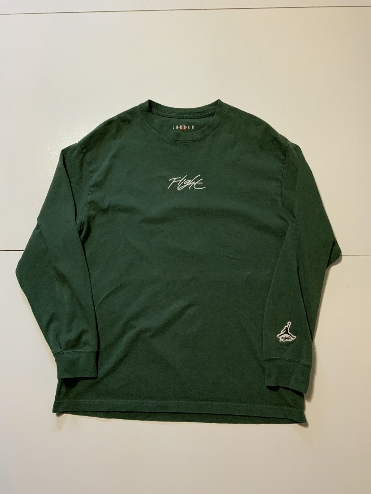 Jordan Brand Air Jordan Flight Noble Green Essentials Fit L/S T-Shirt Size US L / EU 52-54 / 3 - 2 Thumbnail