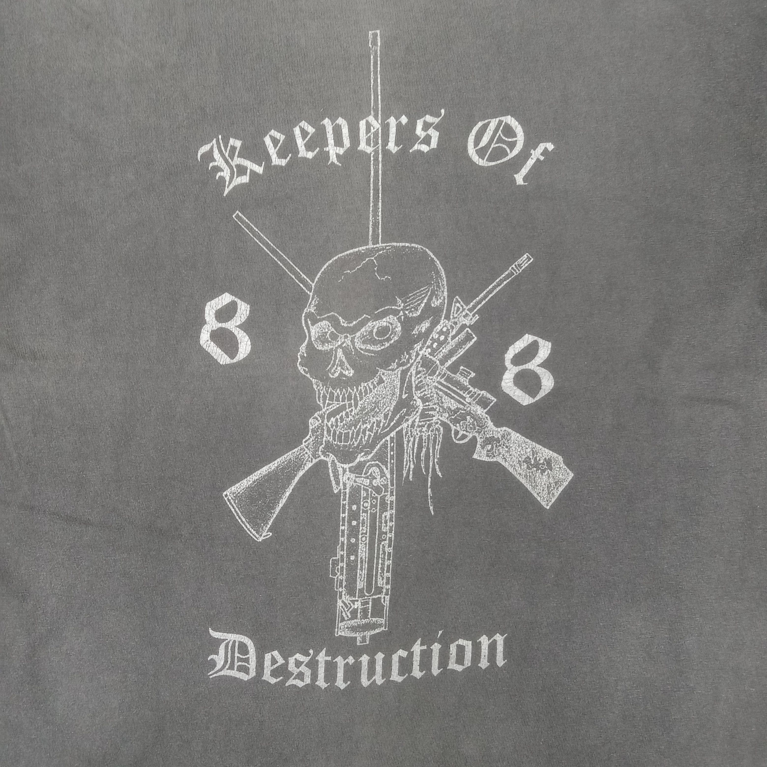 Vintage 88tees Keepers Of Distruction Distressed Punk Tshirt Size US M / EU 48-50 / 2 - 2 Thumbnail