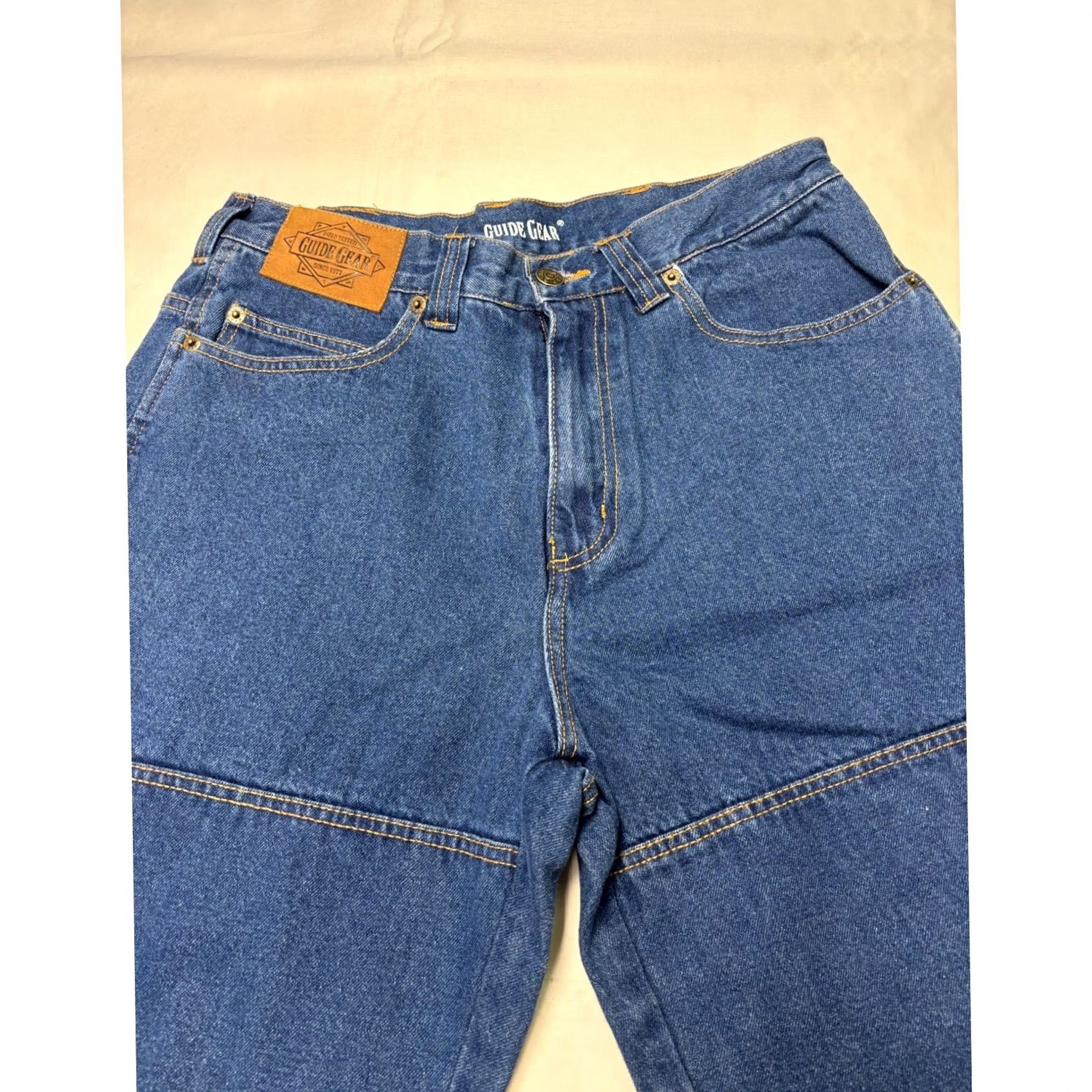 Doublet Guide Gear Jeans Mens 32x30 Blue Denim Double Knee Relaxed Straight 90s Grunge Workwear Size US 32 / EU 48 - 3 Thumbnail