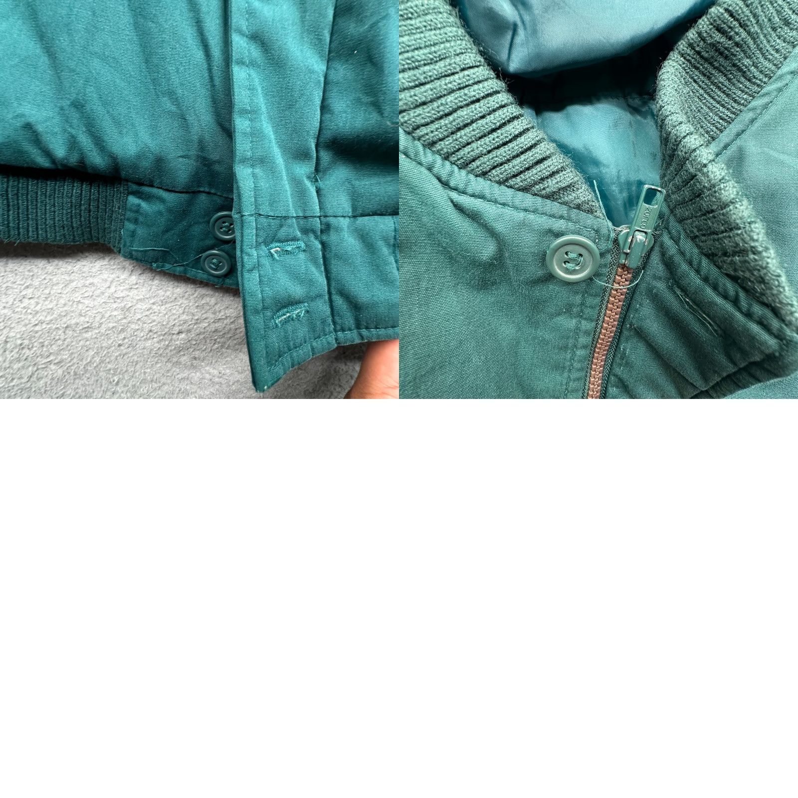 Vintage VINTAGE Par Four Bomber Jacket Mens Large Green Puffer Quilted Lined 90s Size US L / EU 52-54 / 3 - 9 Thumbnail