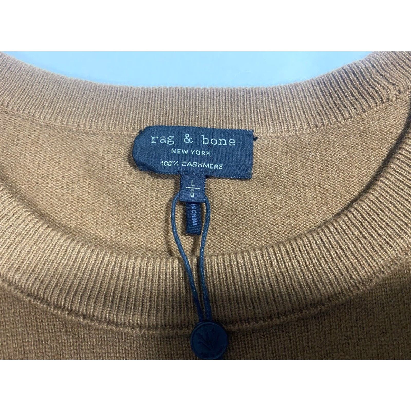 Rag & Bone VINTAGE Rag & Bone Lightweight Cashmere Crewneck Sweater Camel L Mens Pullover Capine? Size US L / EU 52-54 / 3 - 7 Thumbnail