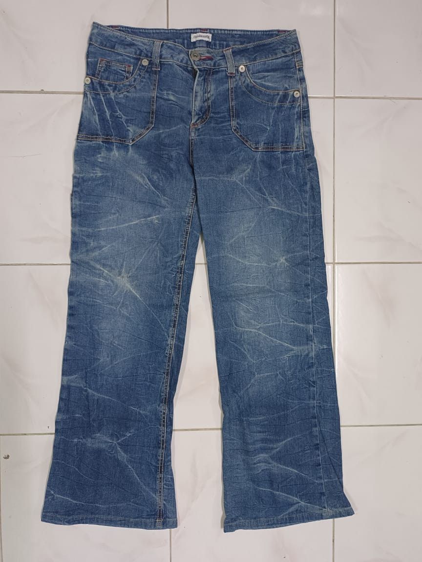 Japanese Brand Vintage Seriously Waxed Flare Bootcut Jeans Size US 32 / EU 48 - 1 Thumbnail