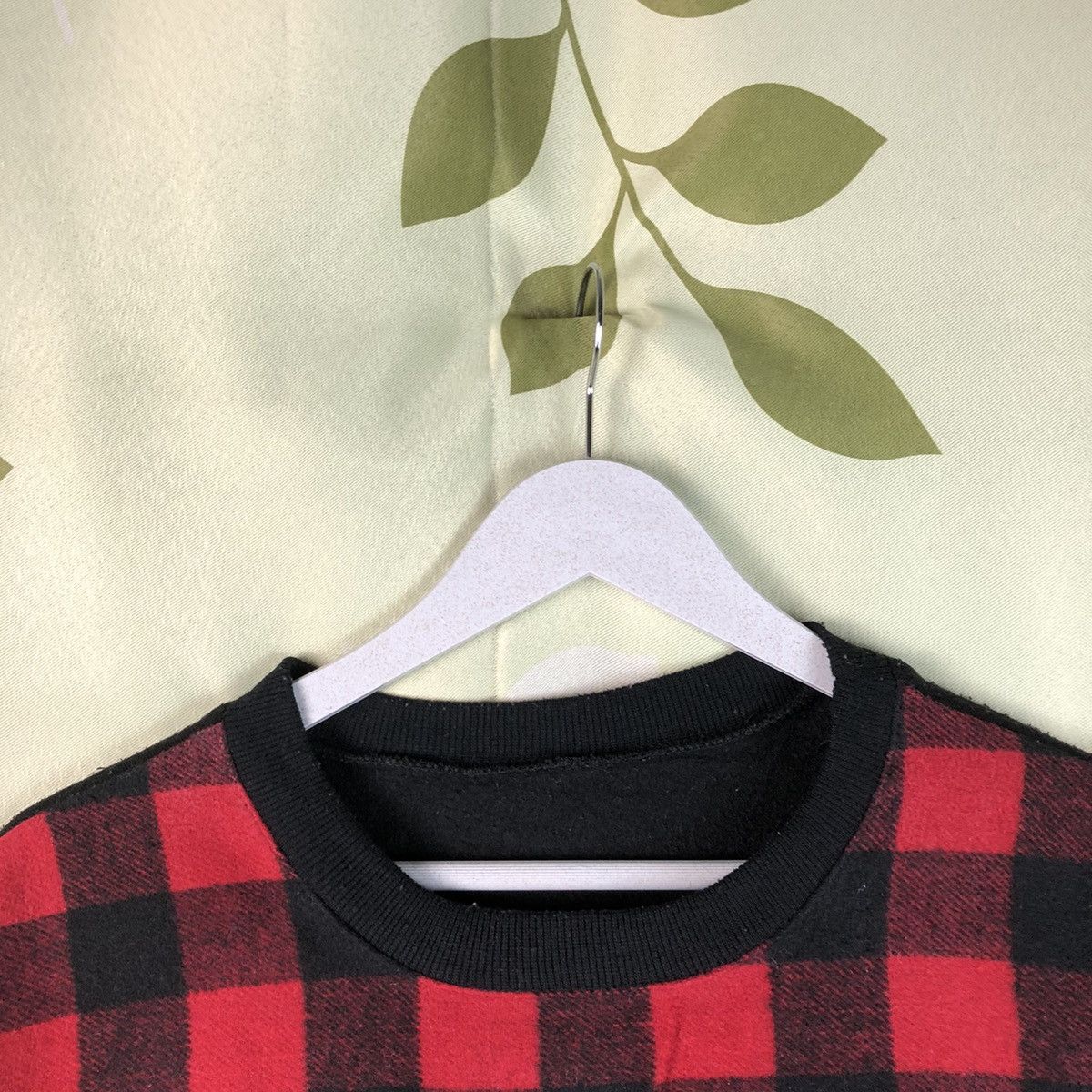 Japanese Brand Panda and A Bear Red checkered Sweatshirt #7468 Size L / US 10 / IT 46 - 4 Thumbnail