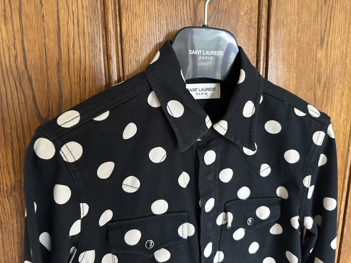 Saint Laurent Paris Saint Laurent black polka dot western denim shirt XS Grail Size US XS / EU 42 / 0 - 10 Thumbnail