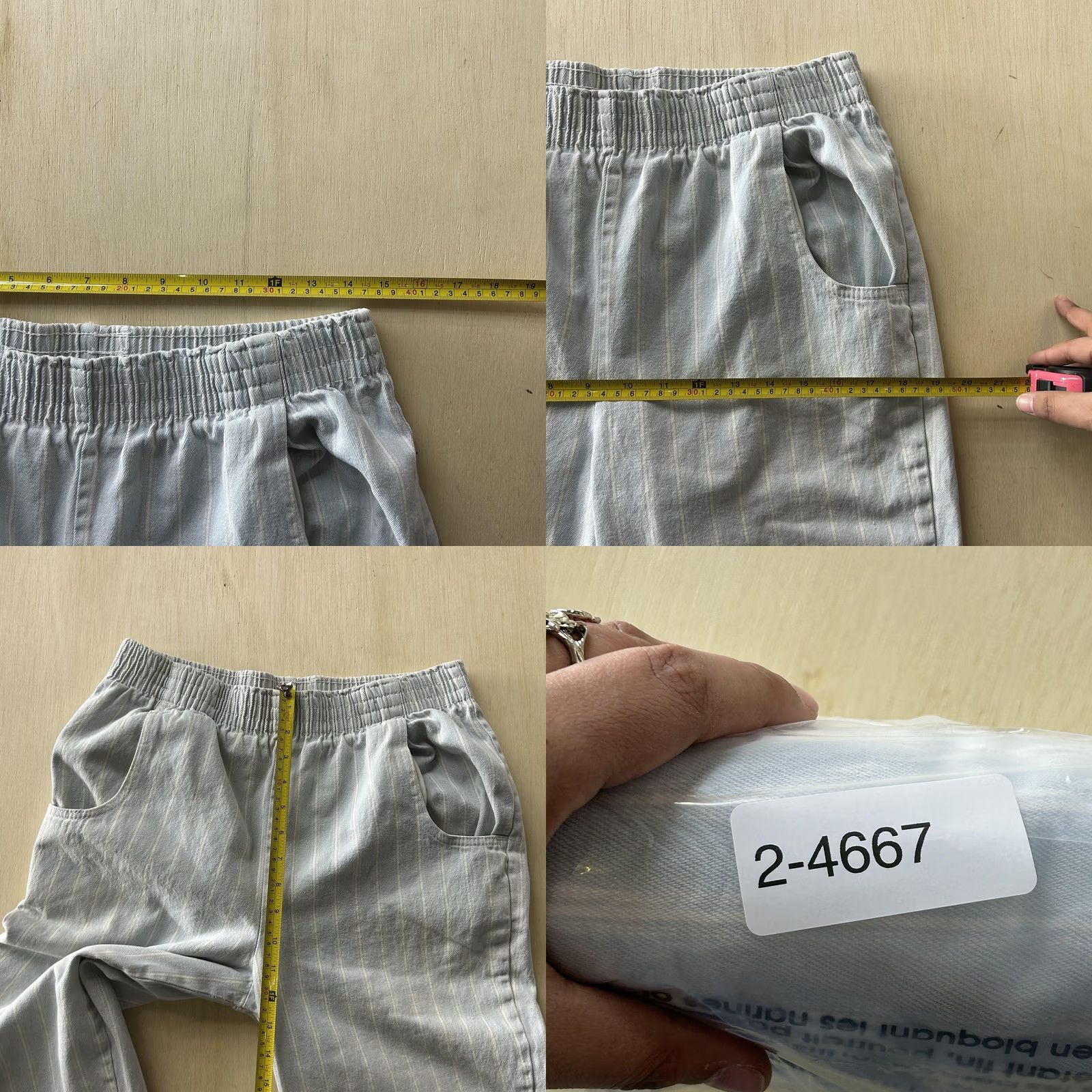 Vintage VINTAGE Fancy Props Sweatpants Womens Small Gray Stripe Elastic Waist USA Pants Size 28" / US 6 / IT 42 - 8 Thumbnail