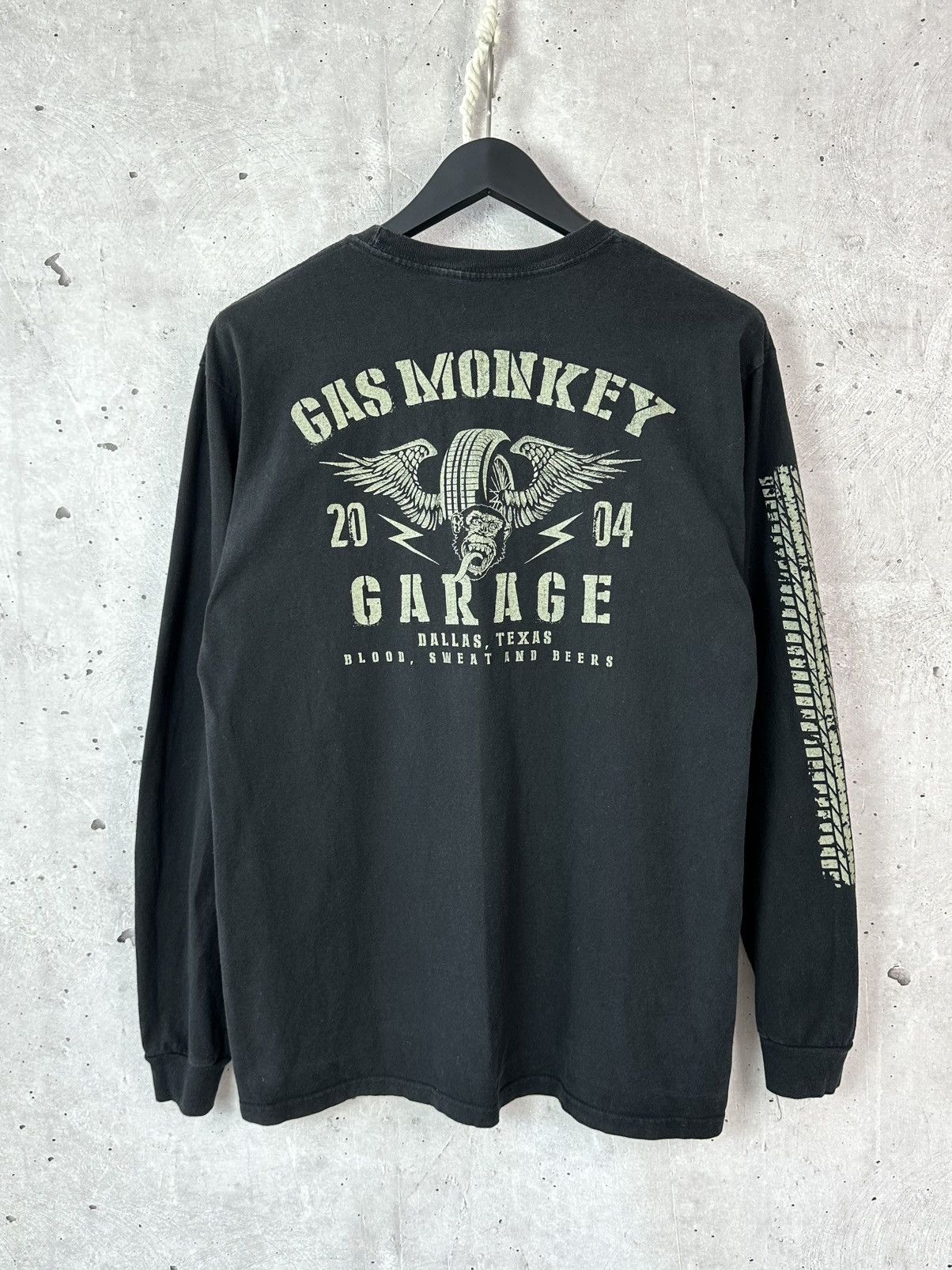 Vintage Vintage Gas Monkey Garage Made in USA Long Sleeve Size US L / EU 52-54 / 3 - 1 Thumbnail