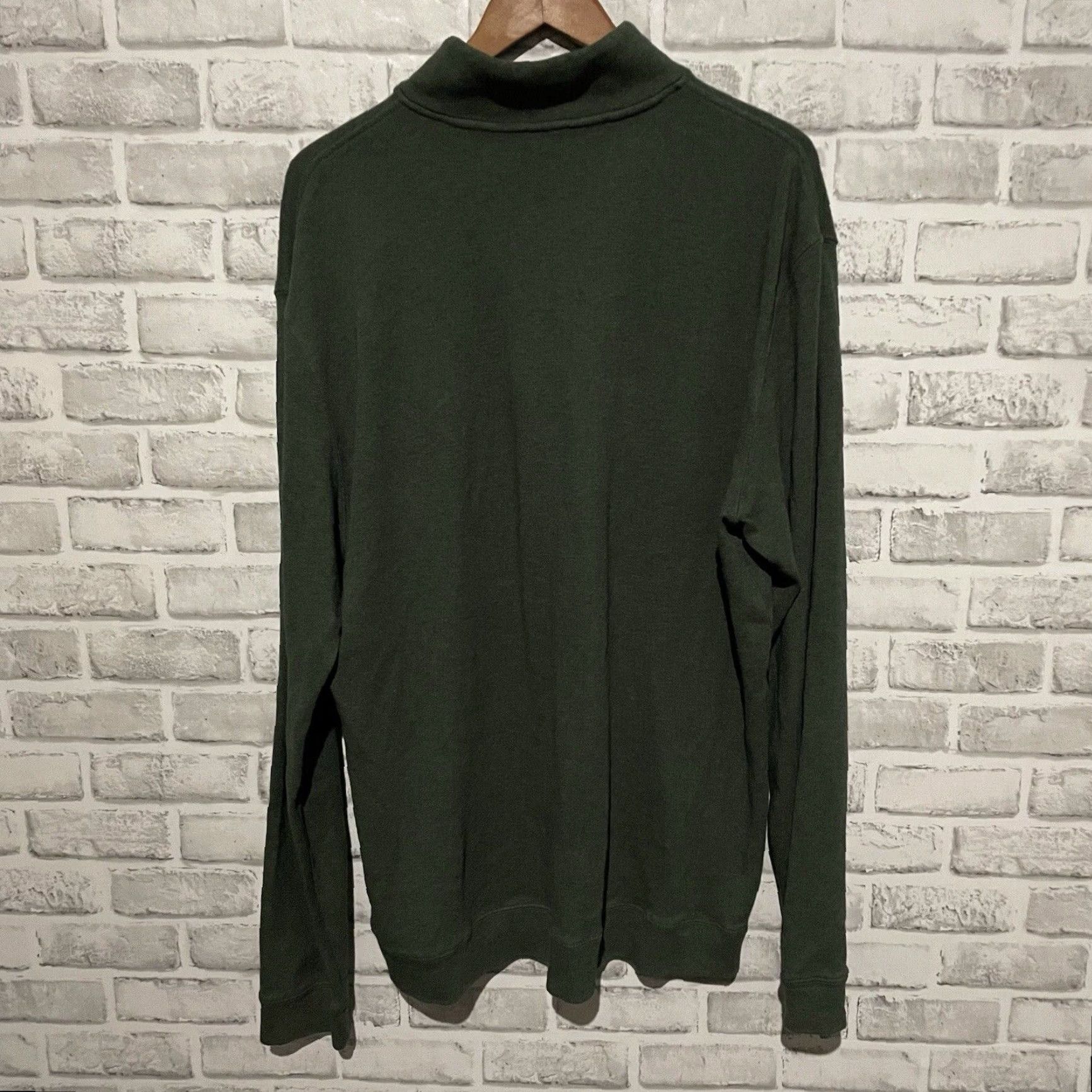 johnnie-O Johnnie-O Sweater Mens XL Green Cotton Half-Zip Pullover Size US XL / EU 56 / 4 - 5 Thumbnail