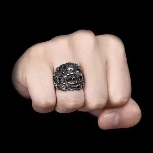 Jewelry God Beast Skull Ring Size ONE SIZE - 1 Thumbnail