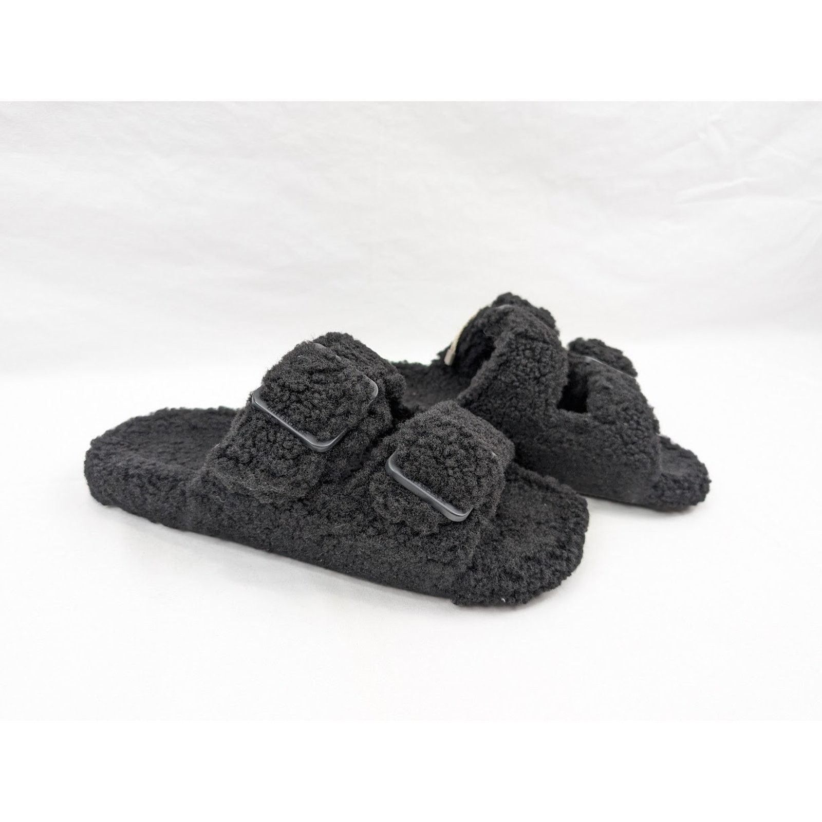 Balenciaga o1rshd1 Furry Shearling Mallorca Sandals in Black Size US 9 / EU 42 - 13 Thumbnail