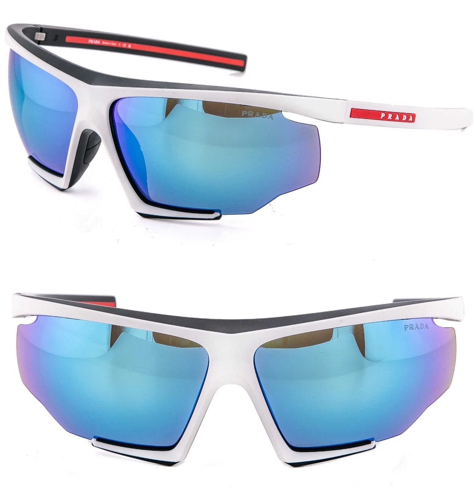 Prada PRADA PS07YS LINEA ROSSA ACTIVE 07Y White Blue Mirror Sport Size ONE SIZE - 1 Thumbnail