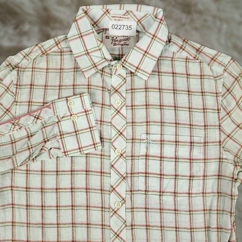Original Penguin Original Penguin Shirt Mens Small Multicolor Plaid Knit Button-Up Long Sleeve Classic Preppy Mens Size US S / EU 44-46 / 1 - 1 Thumbnail