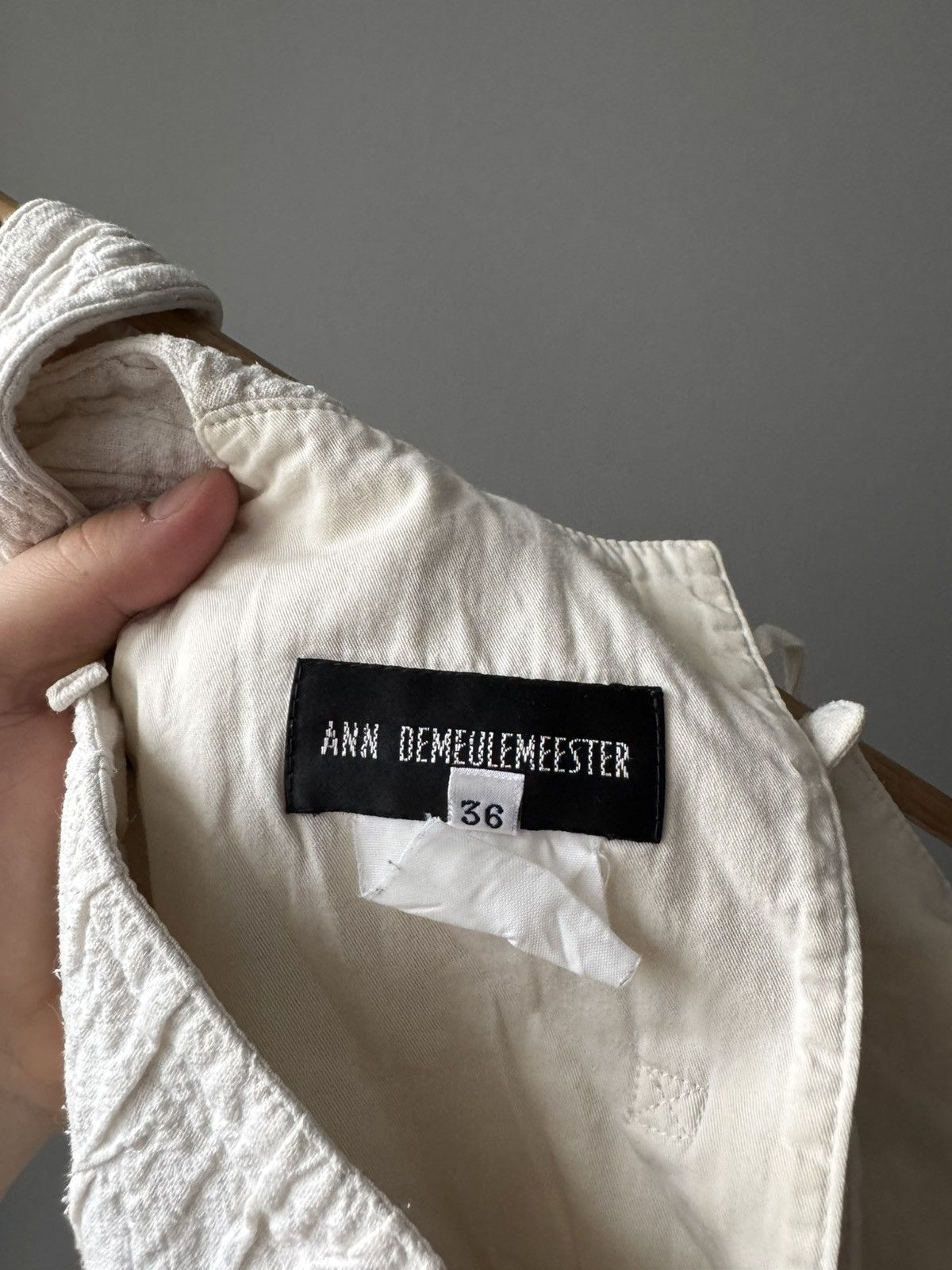 Ann Demeulemeester Spring 1994 Ann Demeulemeester off-white wrinkled corset Size XS / US 0-2 / IT 36-38 - 5 Thumbnail