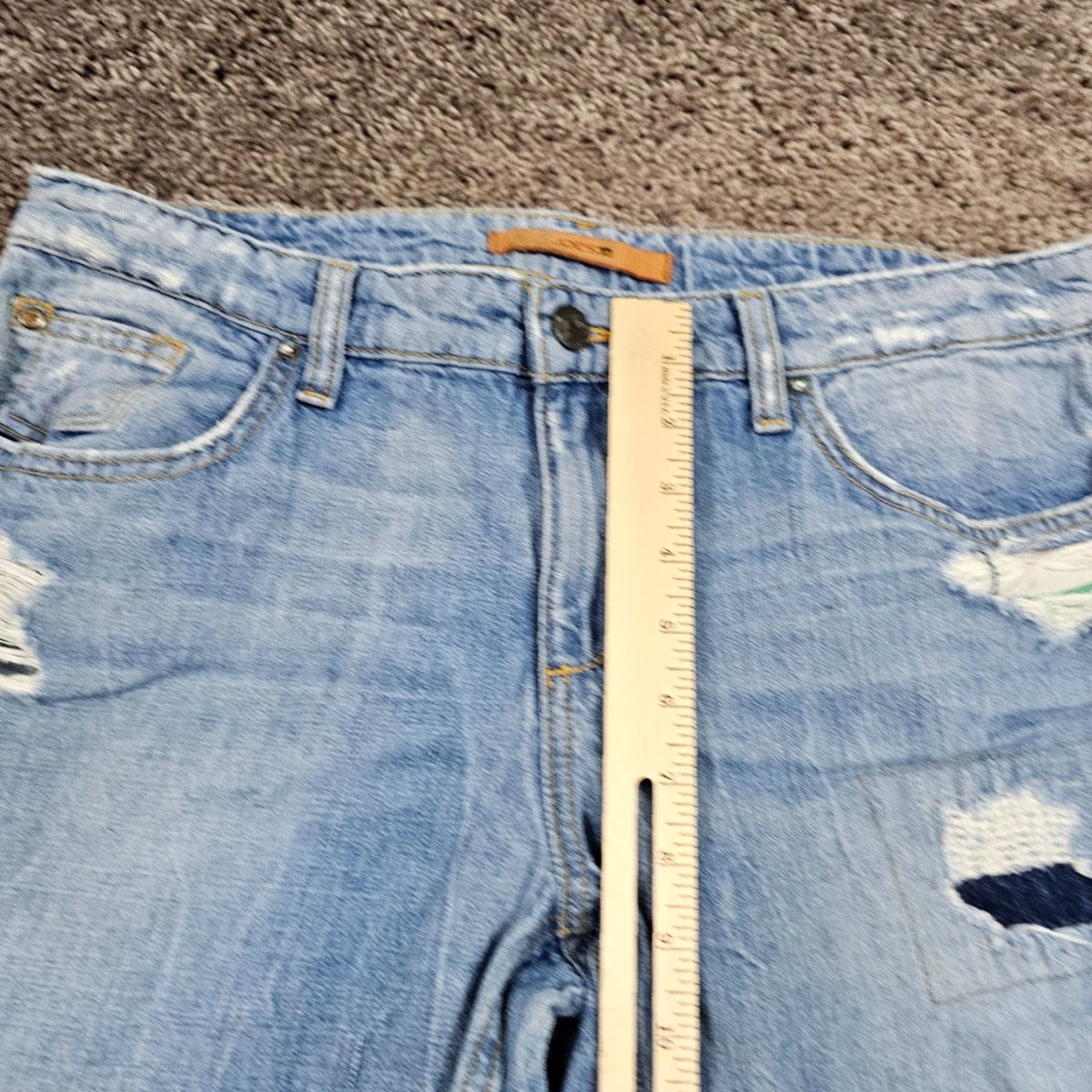 Vintage Joe's Jeans Jeans Women 28 Boyfriend Crop Light Wash Distressed Ex Lover 30x26 Blue Cotton Denim Regular Inseam 26 in Womens Size 28" / US 6 / IT 42 - 5 Thumbnail
