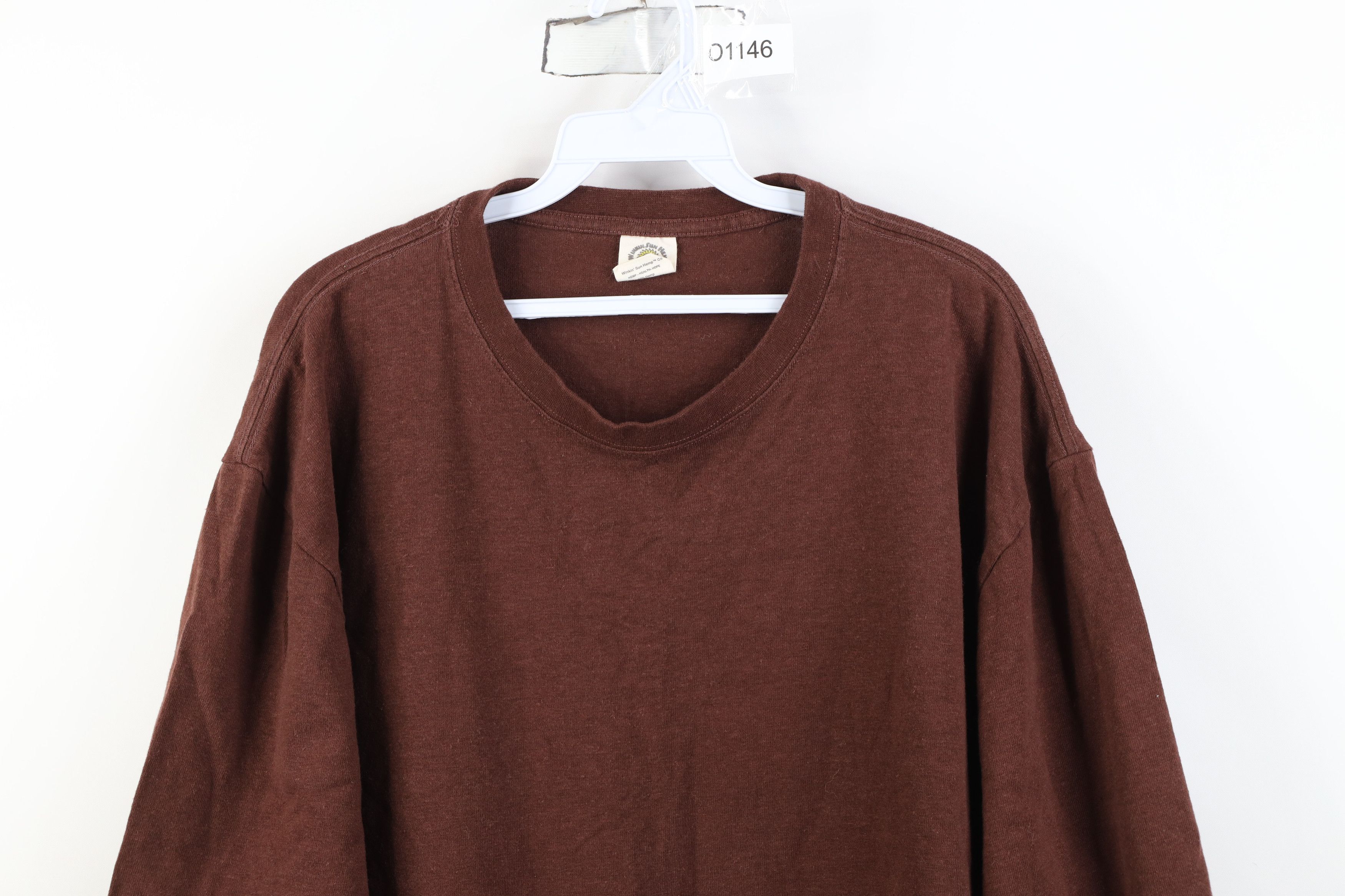 Vintage Vintage Y2K Streetwear Hemp Organic Cotton T-Shirt Brown Size US XXL / EU 58 / 5 - 2 Thumbnail