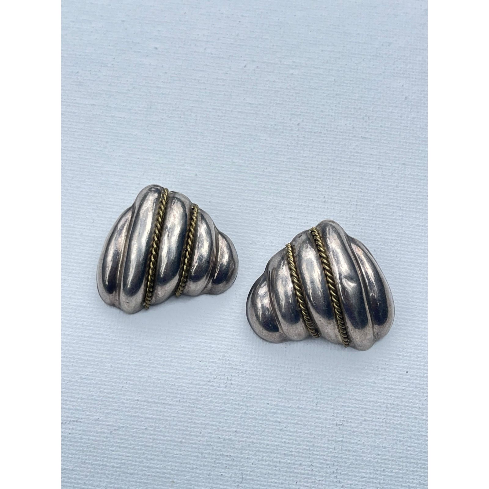 Vintage Vintage Sterling Silver Earrings Signed Laton Taxco, Mexico Size ONE SIZE - 2 Thumbnail