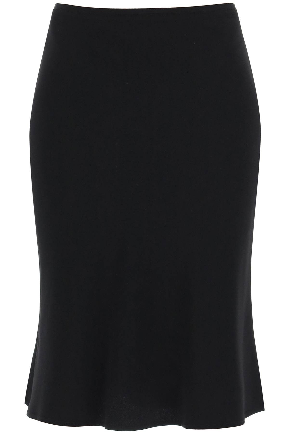 Ami Paris Midi Crepe Skirt In