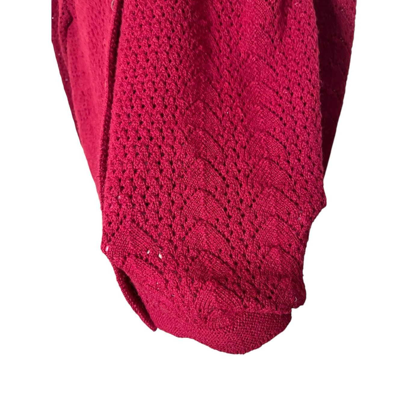 Other Vintage Duet Creations Red Knit Cardigan Sweater Size M Size M / US 6-8 / IT 42-44 - 4 Thumbnail