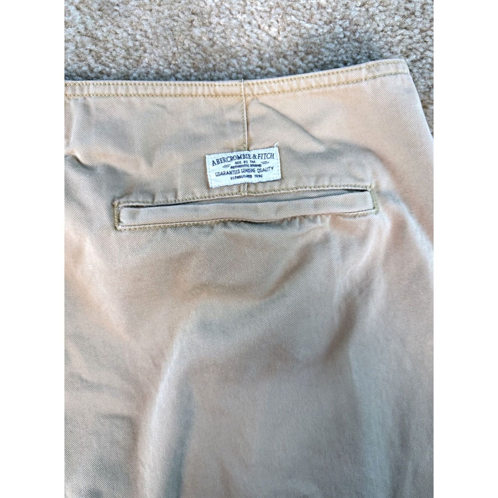 Abercrombie & Fitch Abercrombie & Fitch Womens Khaki Pants Size 14 34x30 Wide Leg Beige Casual Workwear Size 36" / US 14 / IT 50 - 6 Thumbnail