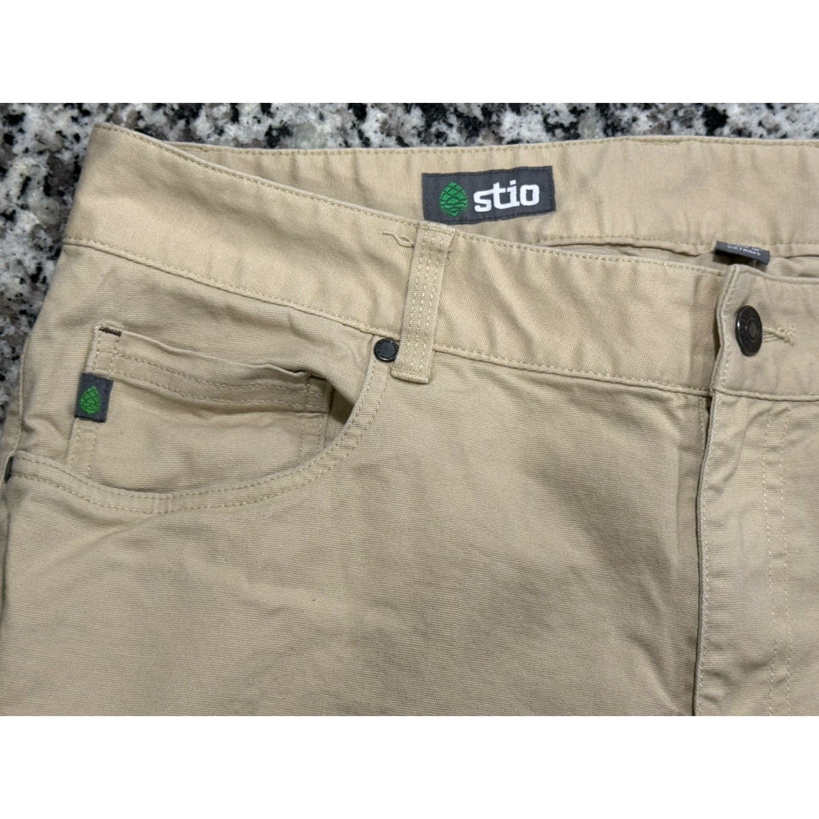 Vintage Stio Pants 5 Pocket Chino Regular Men 36x31.5 Khaki Beige Cotton Spandex Stretch Outdoors Size US 36 / EU 52 - 3 Thumbnail