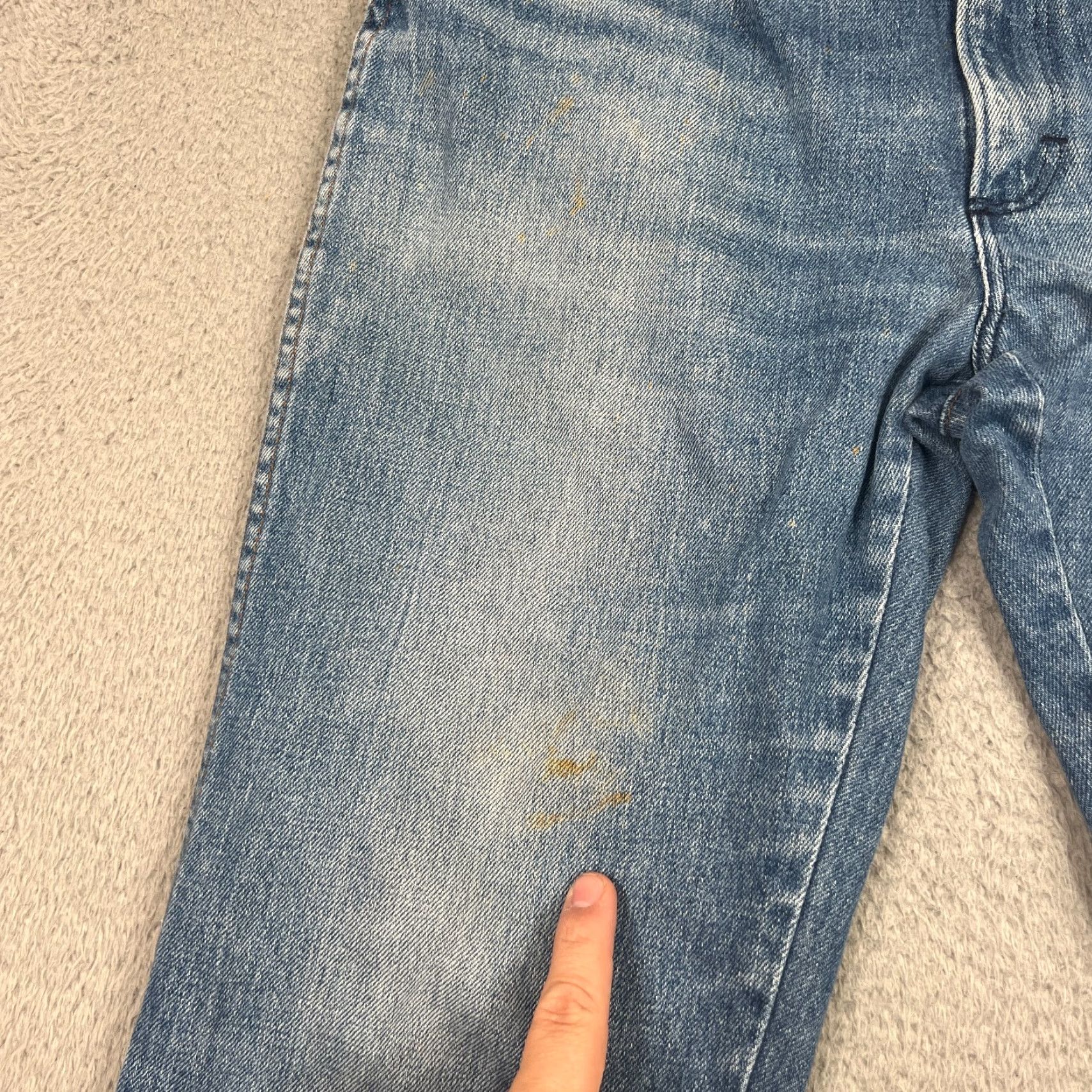 Wrangler VINTAGE Wrangler Jeans Men 31x28 Blue Straight Leg Distressed 80s Cowboy Denim Size US 31 - 4 Thumbnail