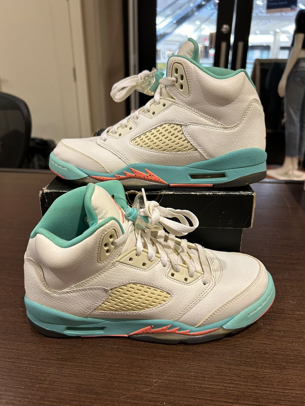 Jordan Brand Jordan 5 Retro Light Aqua GS Grailed