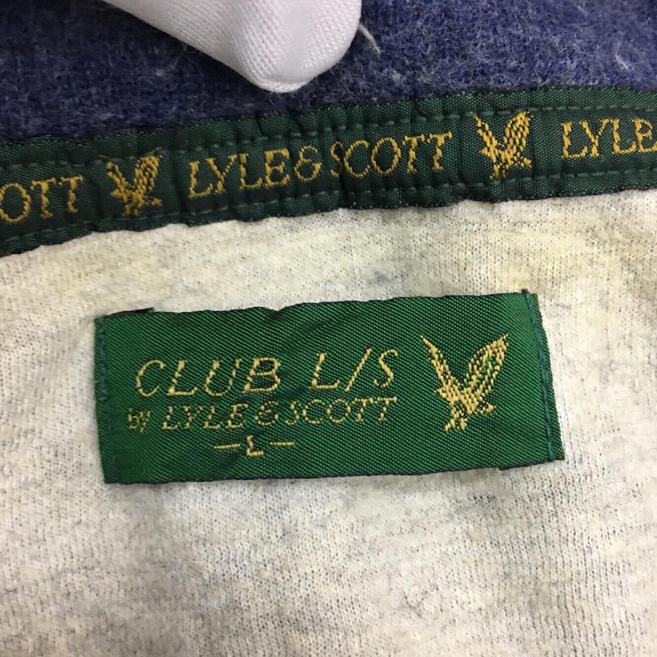 Lyle & Scott Vintage LYLE & SCOTT CLUB Eagle Sweater Logo Blue Jumper Size US L / EU 52-54 / 3 - 4 Thumbnail