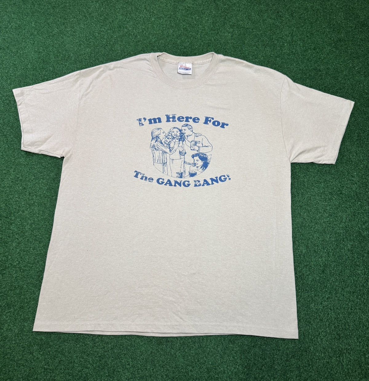 Vintage 90s I’m Here For The Gangbang XL Adult Humor T Shirt