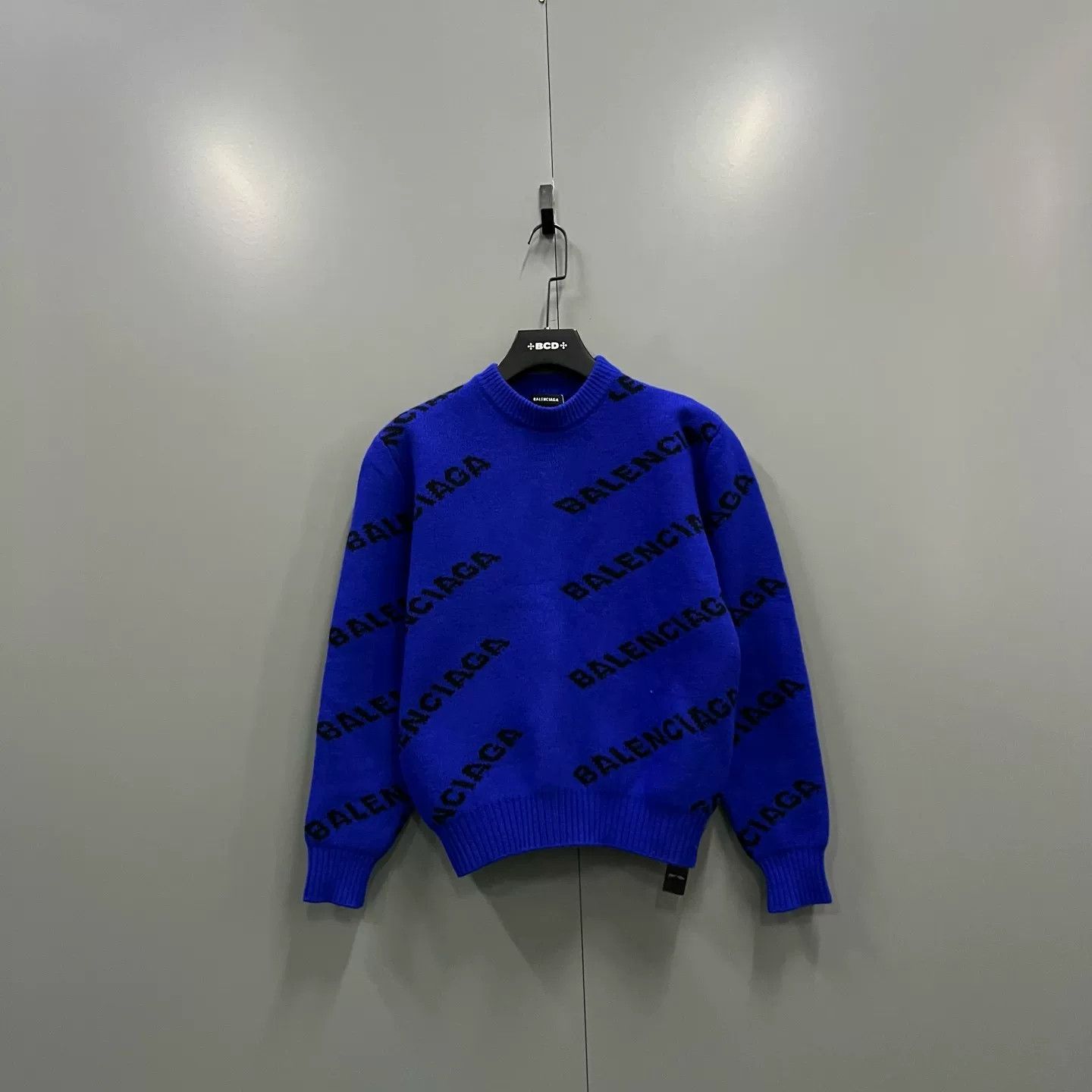 Balenciaga Balenciaga Blue Logo Sweater Size US XS / EU 42 / 0 - 1 Thumbnail